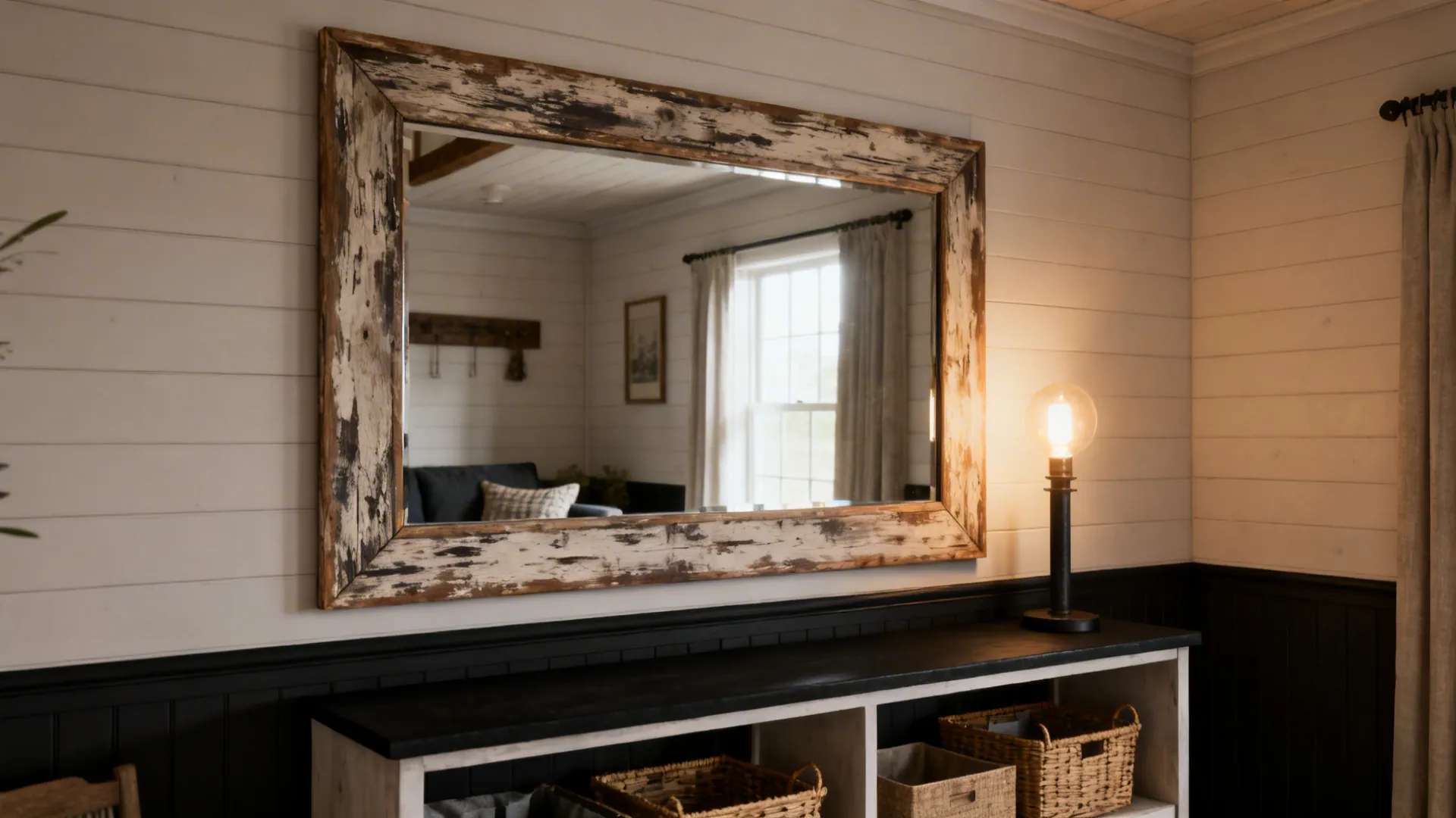 4. Oversized Mirror to Open Space