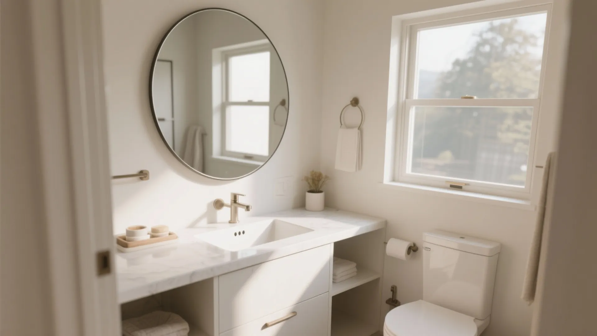 3. Oversized Mirror Illusion