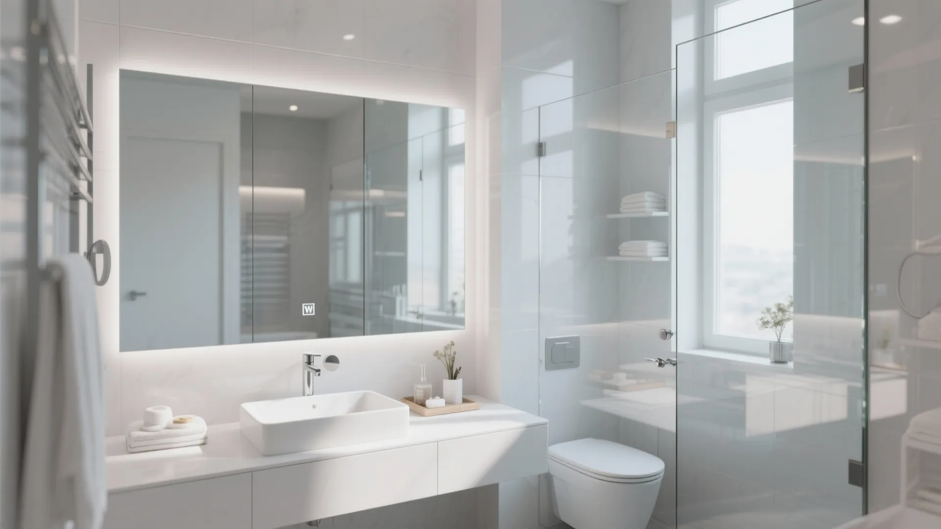 3. Oversized Mirror Illusion