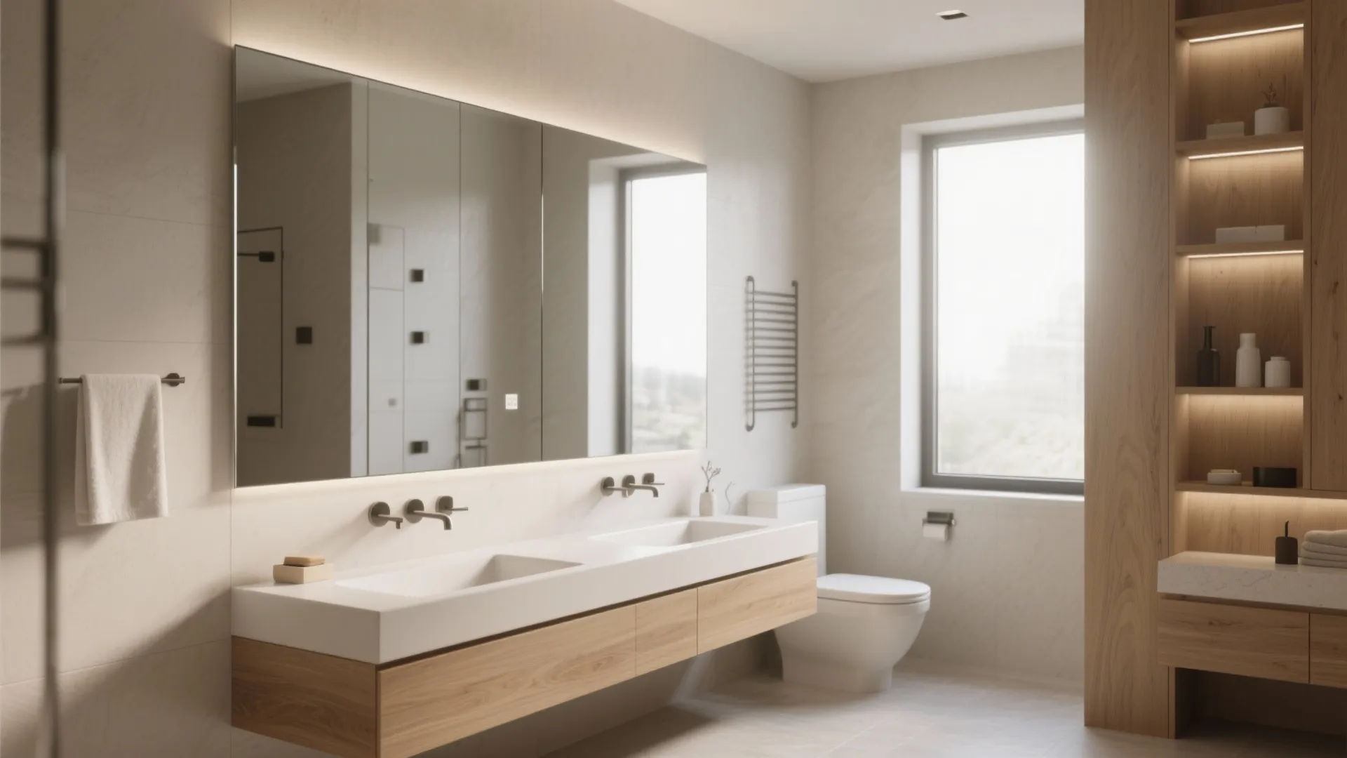 4. Oversized Mirror Illusion