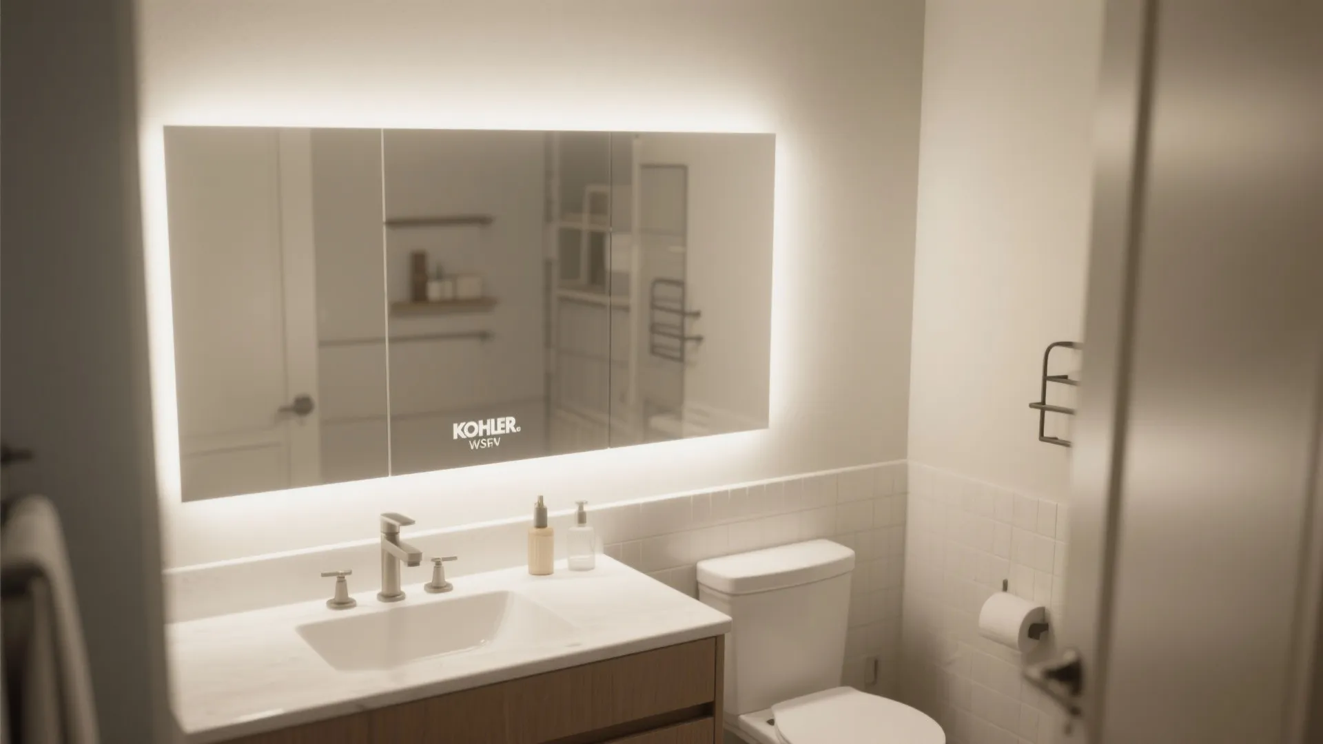 2. Oversized Mirrors for Depth