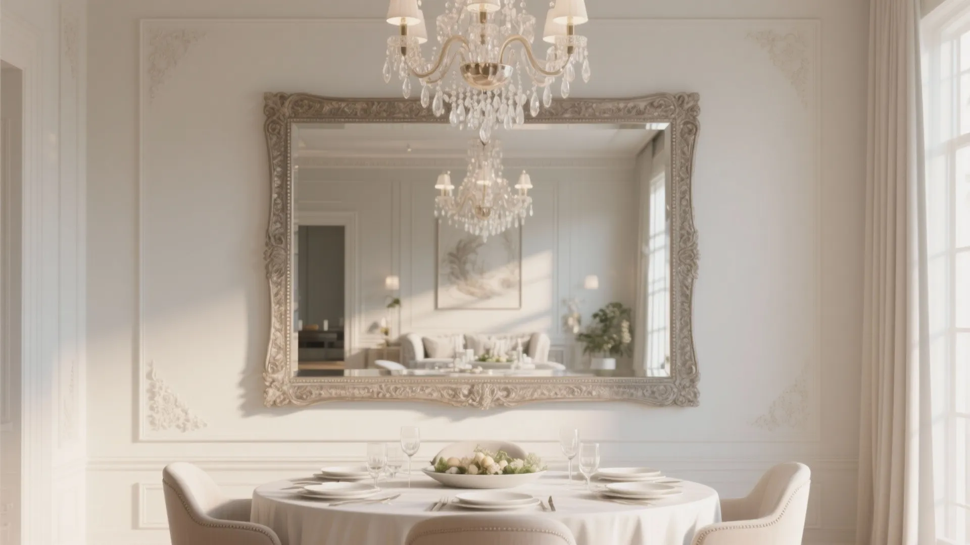 4. Oversized Mirror as Art