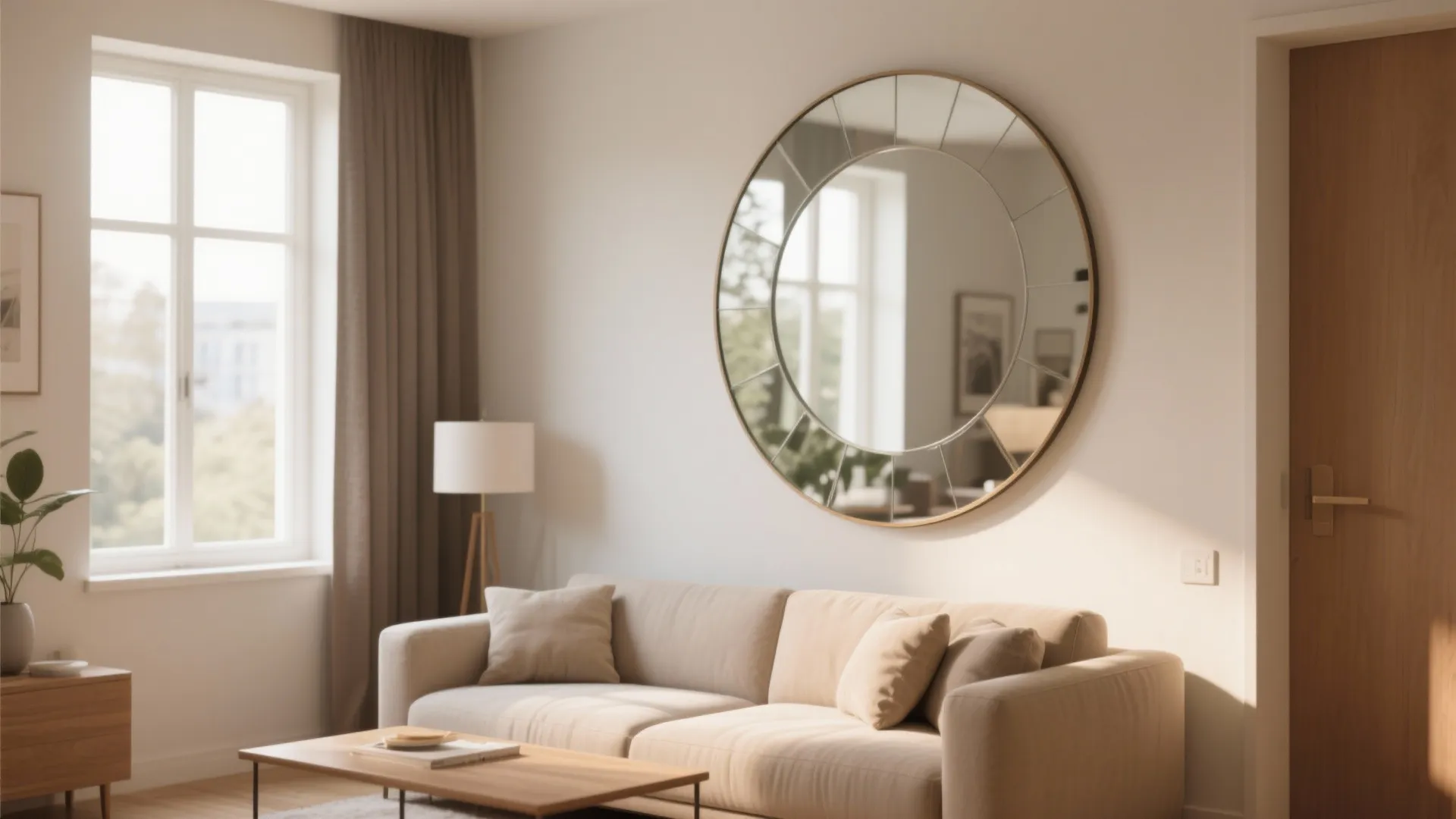 Oversized wall mirror