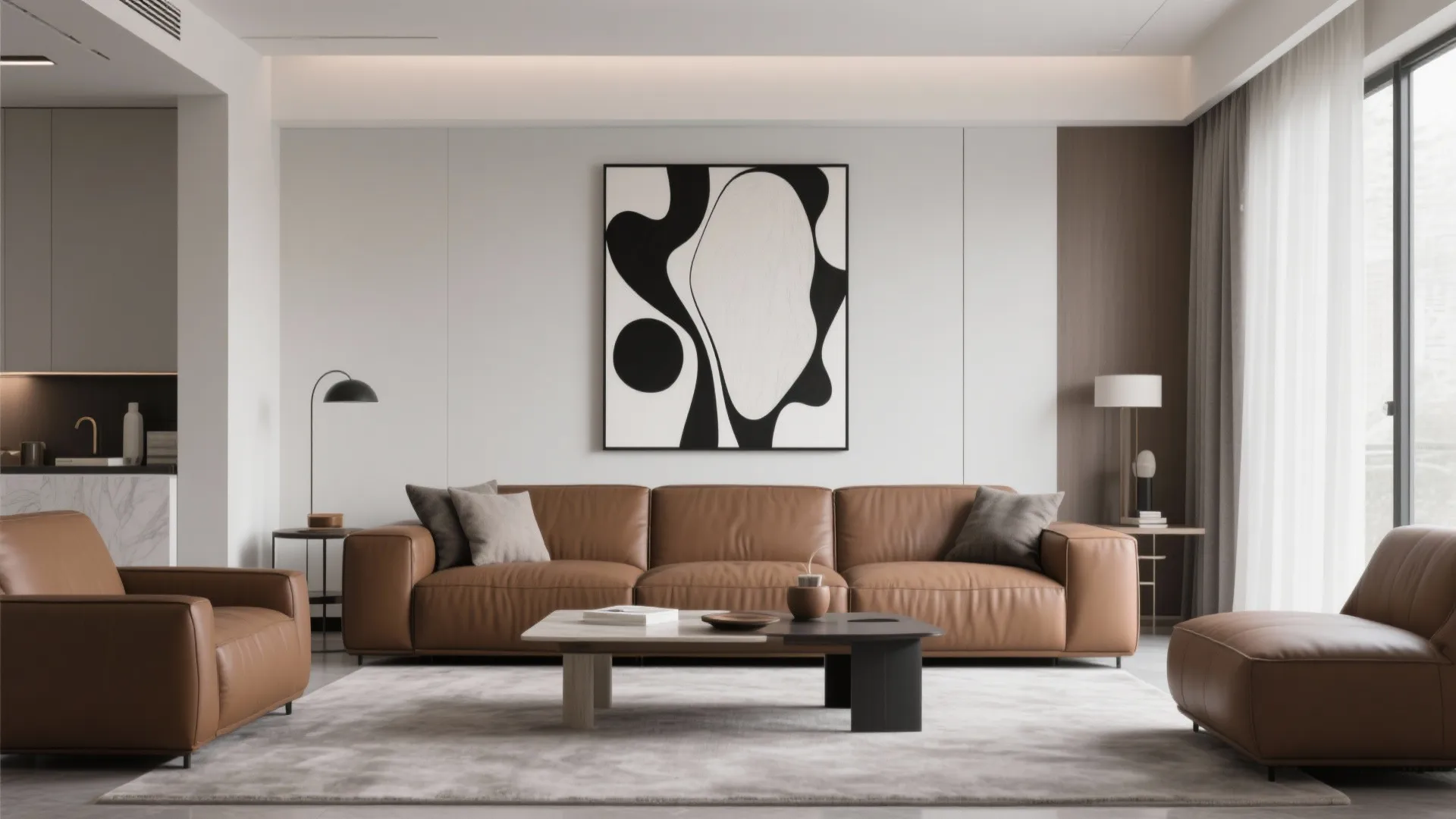 9. Oversized Art in Monochrome