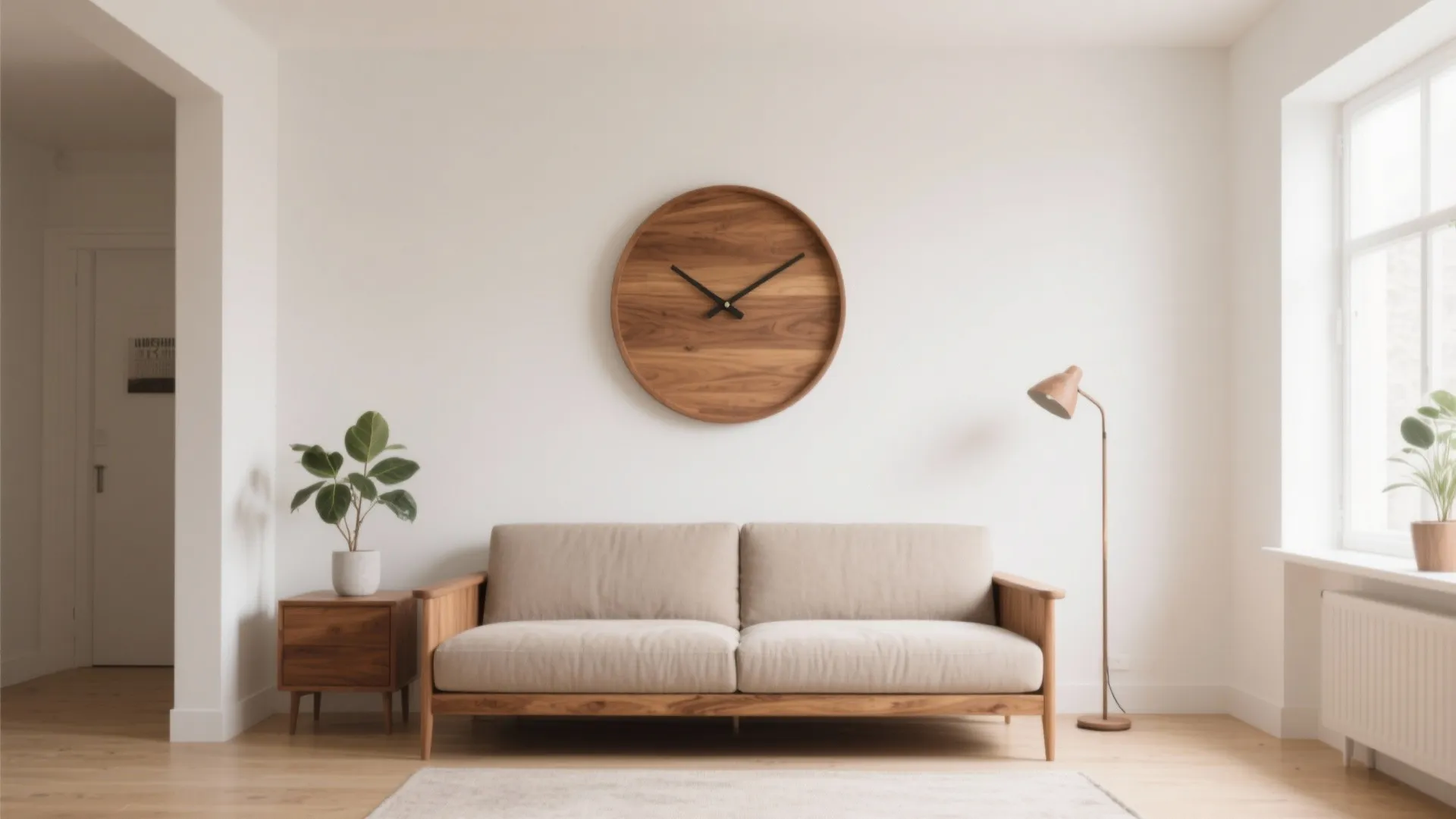 Oversized Oak as the Focal Piece (Yes, Even in a Studio)