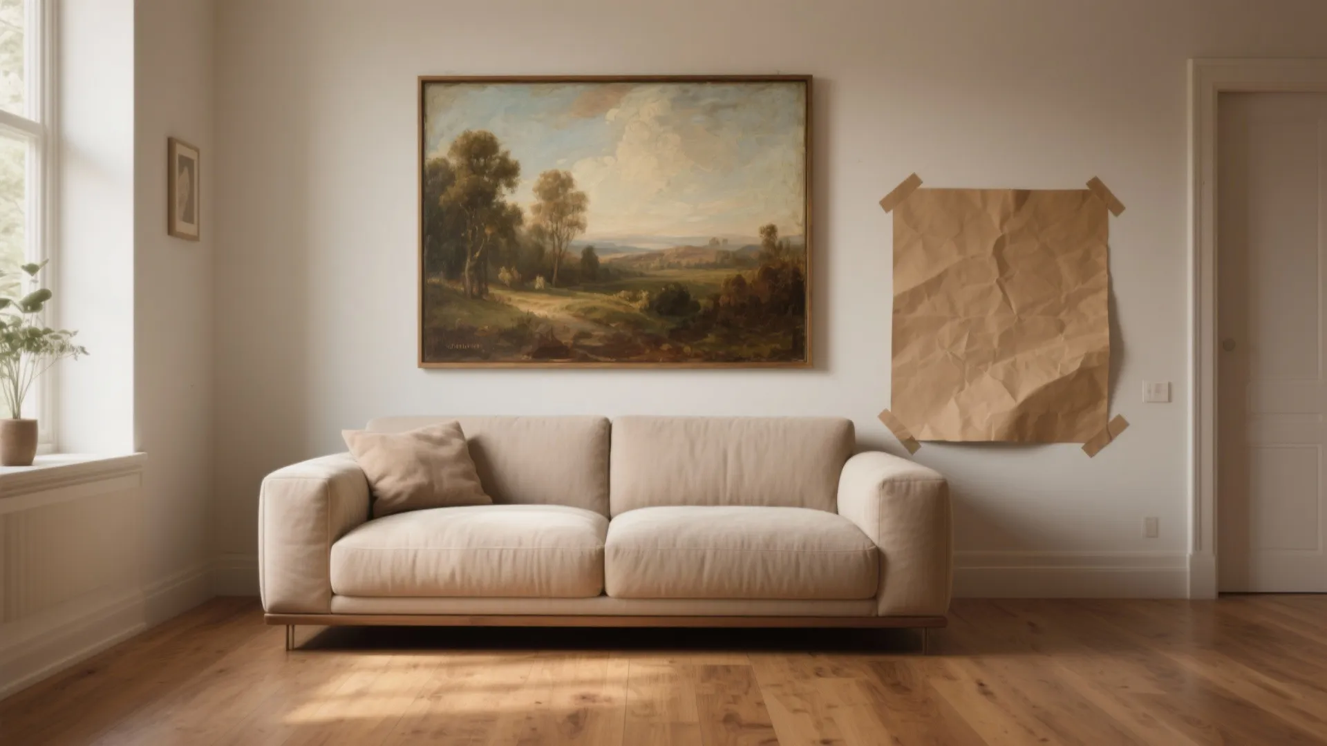 1. Make one oversized oil painting the star