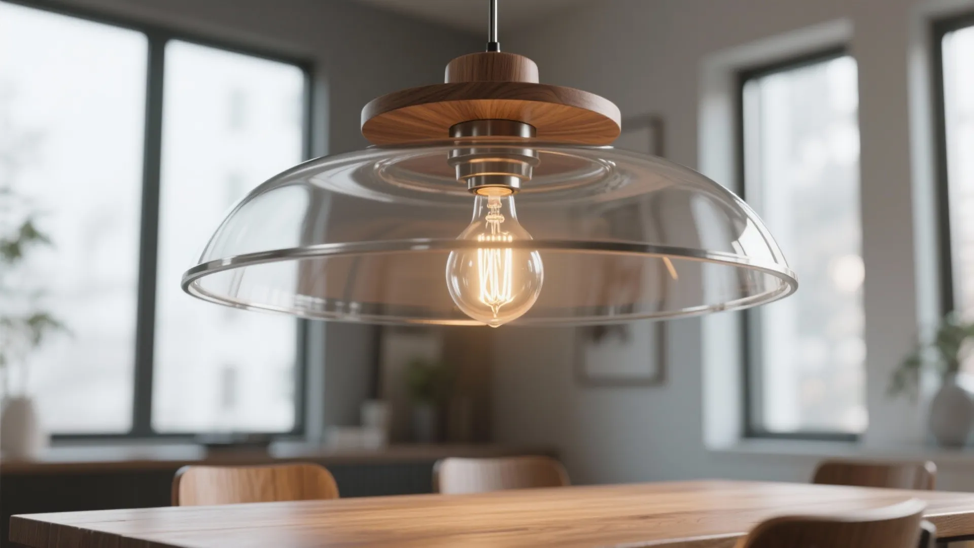 1. Oversized Pendant over the Table