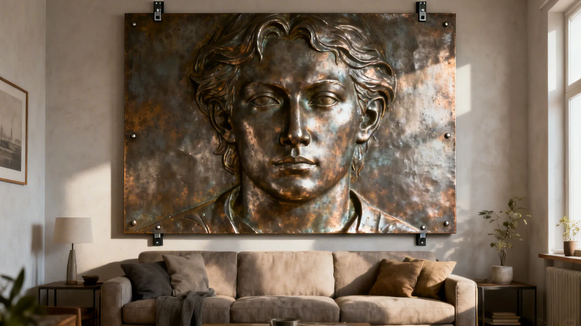 4. Oversized single-piece focal art