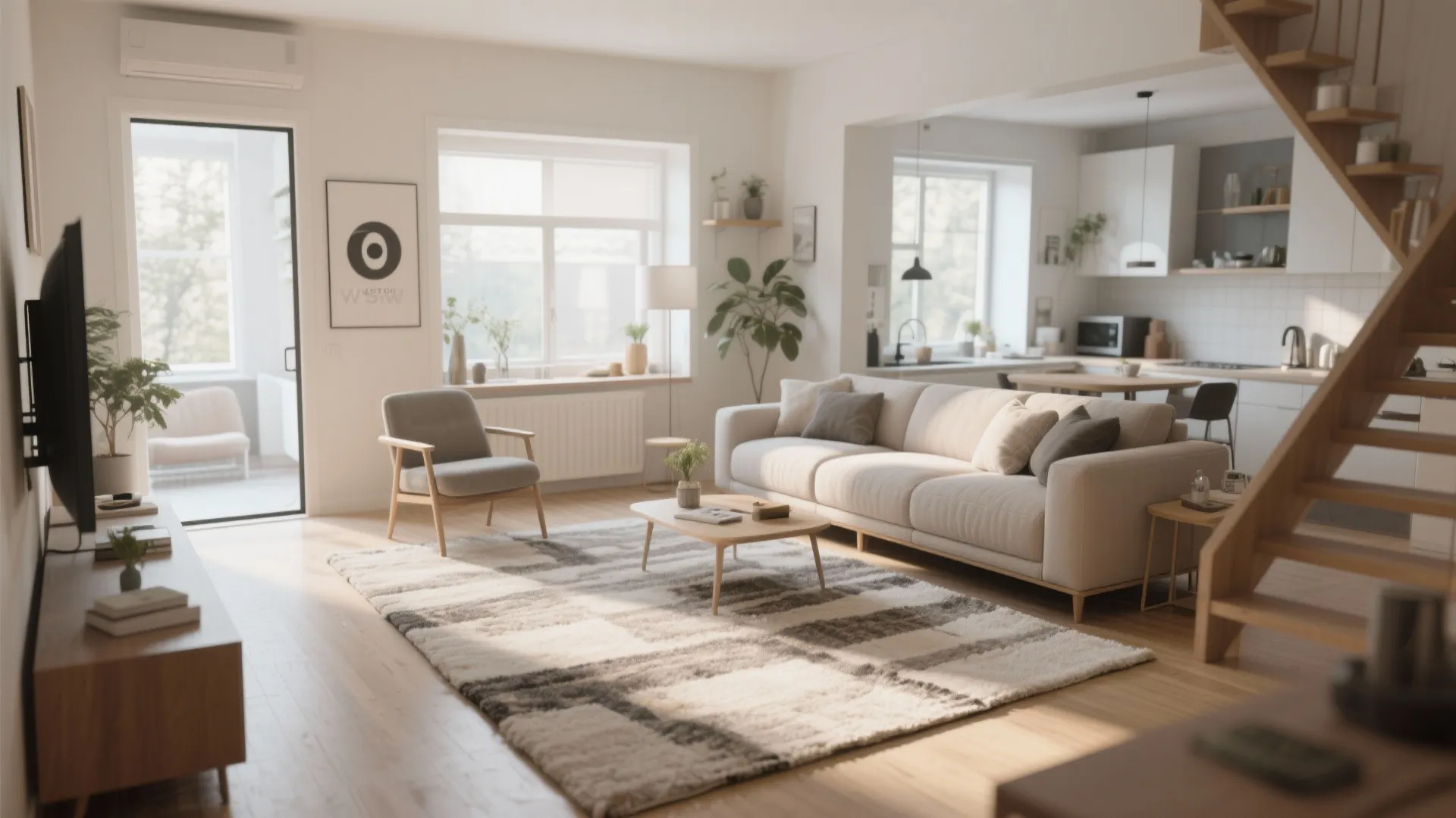 8. Oversized Rugs to Expand Space