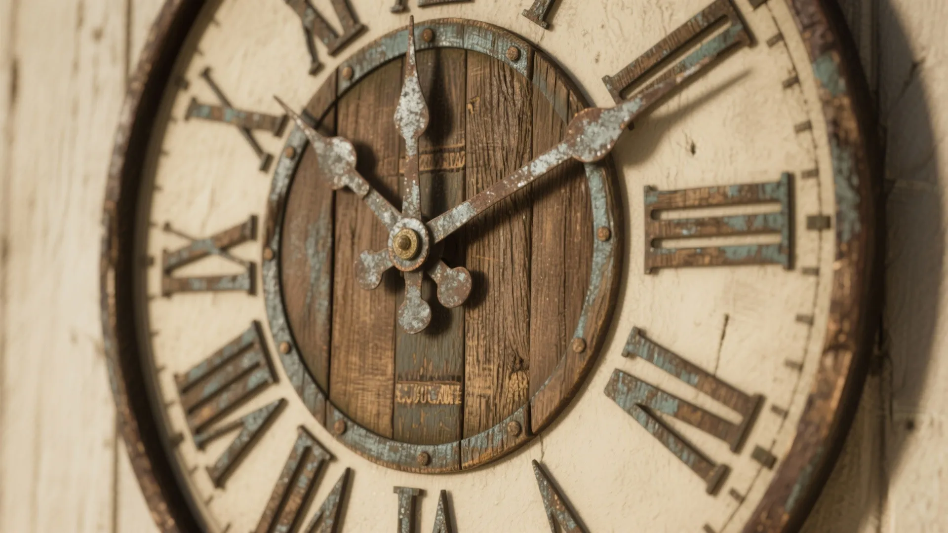 2. Oversized Rustic Clock