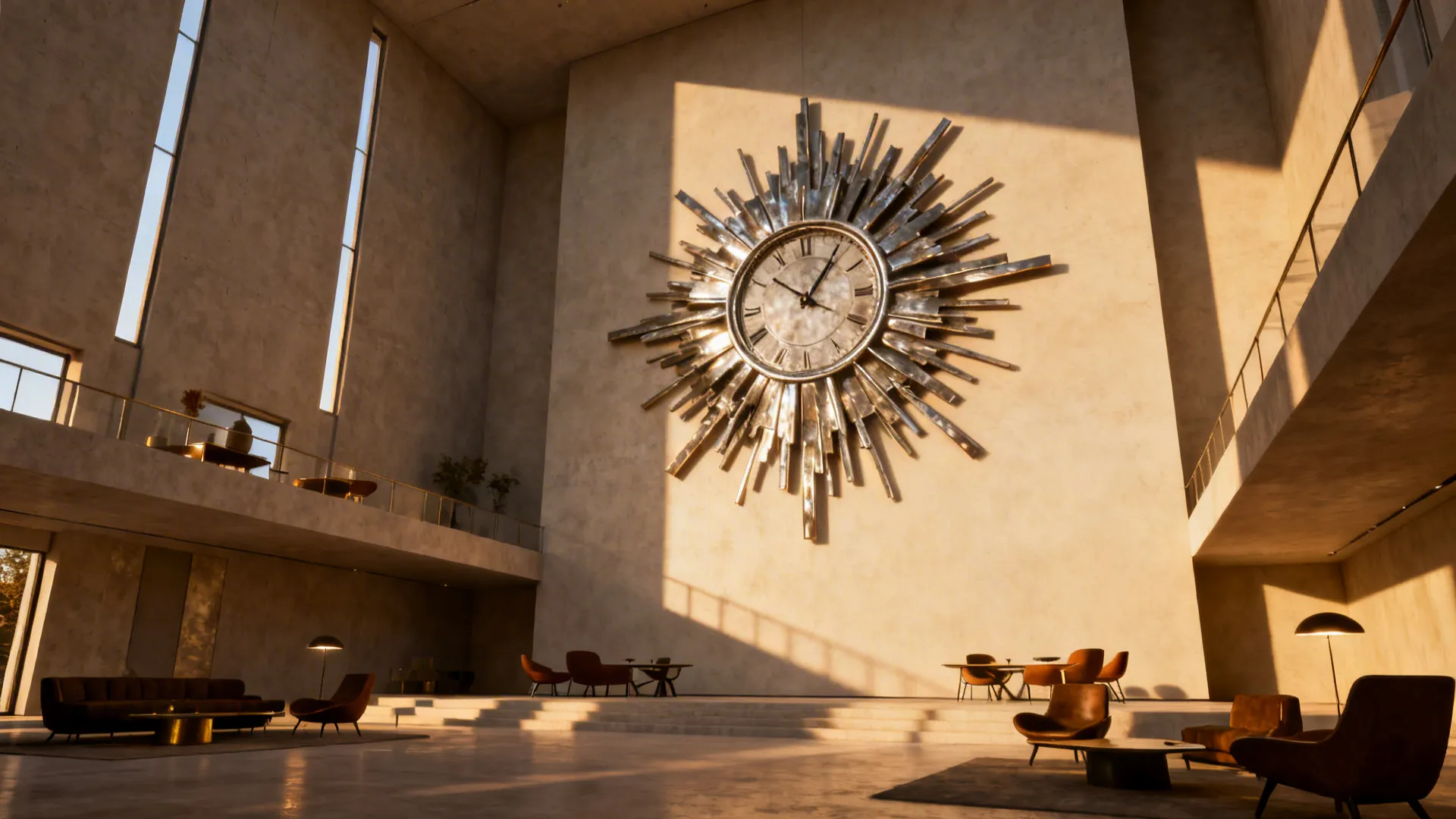 3. Oversized sculptural clock