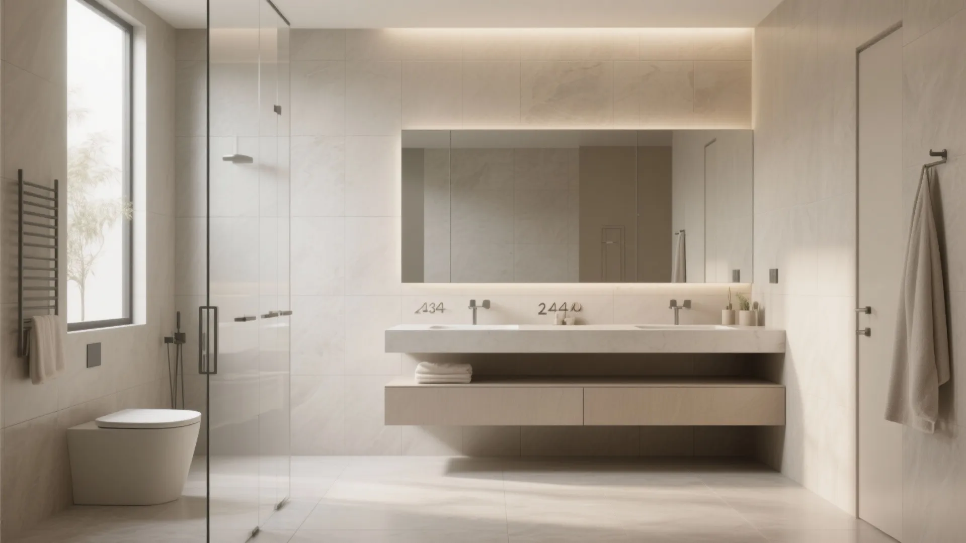 Oversized slabs (24" x 48"+) or match-tone floors for a seamless spa