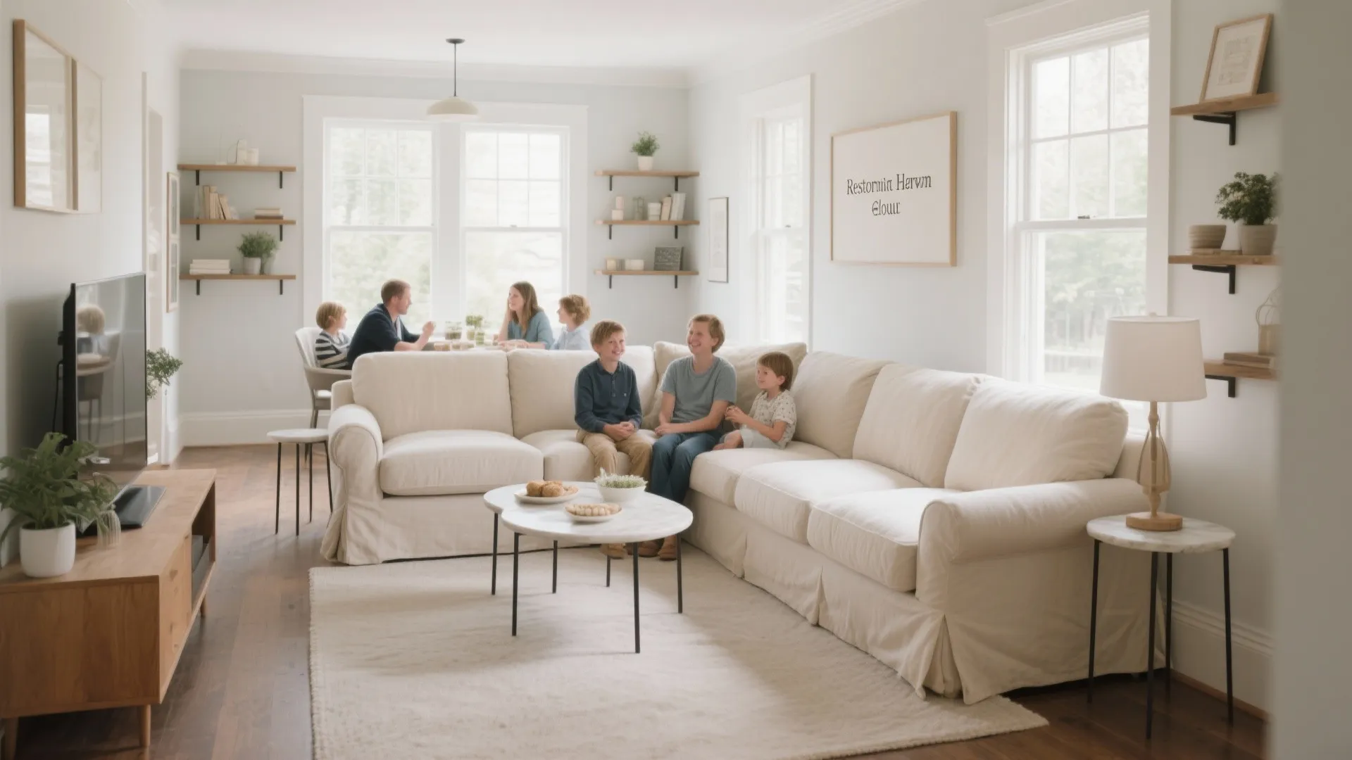 Oversized Slipcovered Sofas