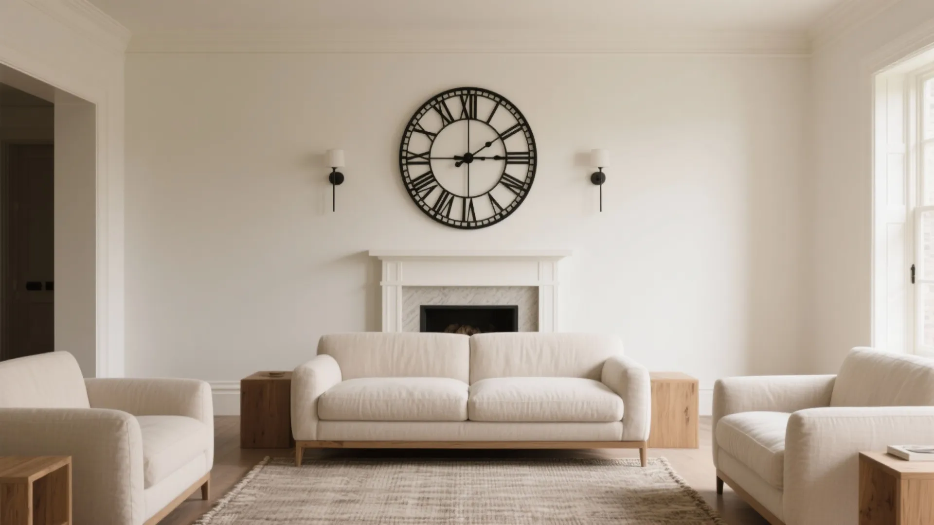 1) Oversized Statement Above the Sofa or Mantel