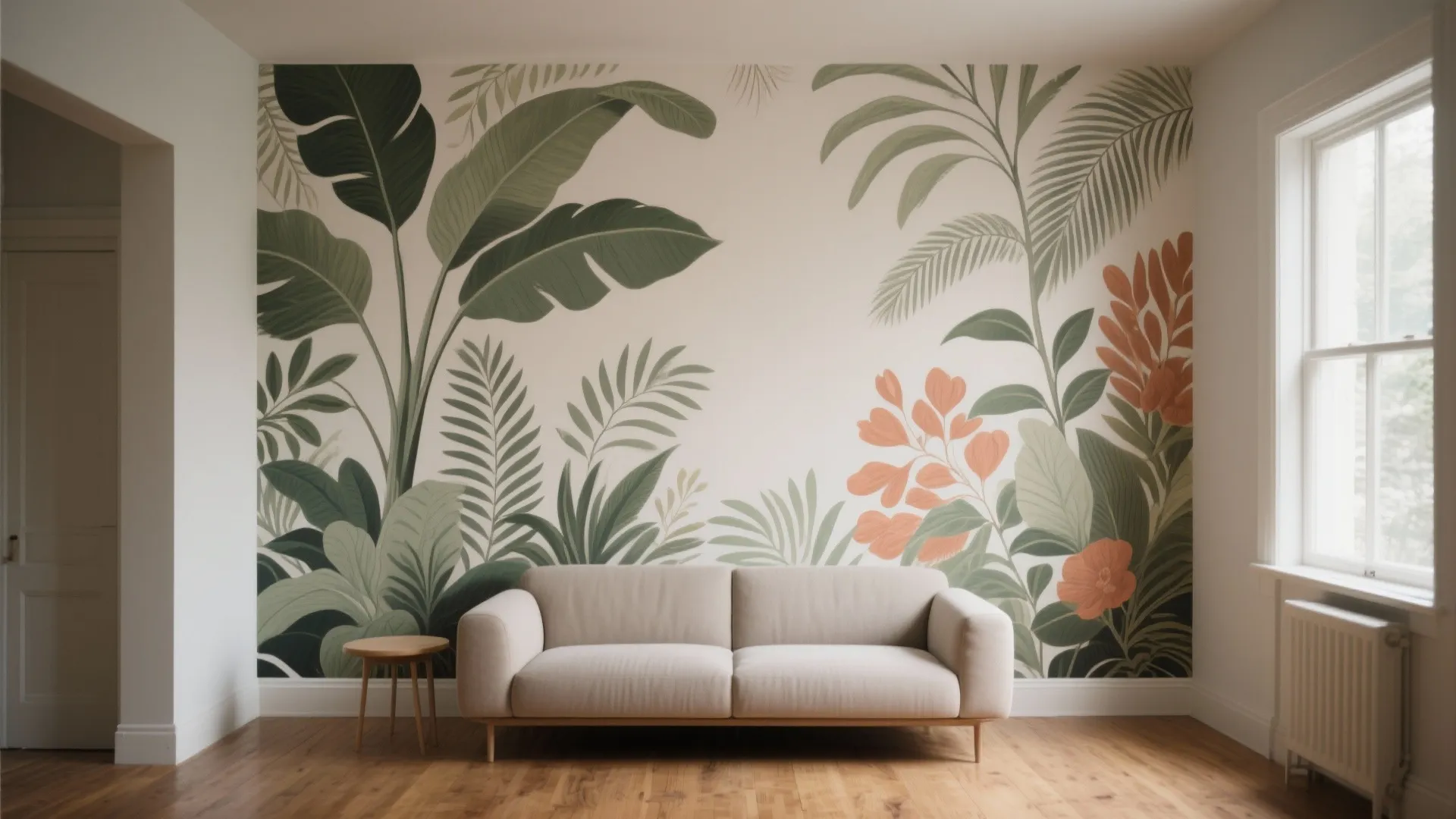 1. Oversized statement decals on a single accent wall