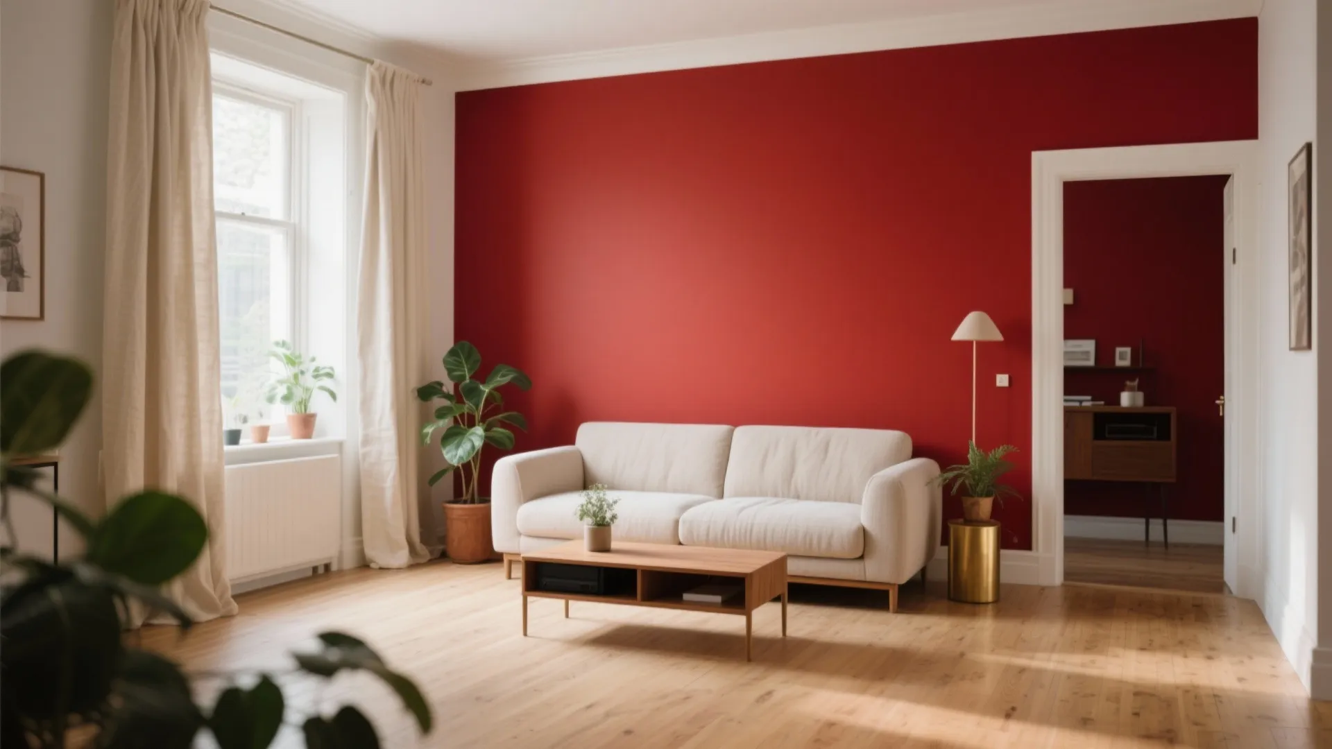 Bold Red Accent Walls