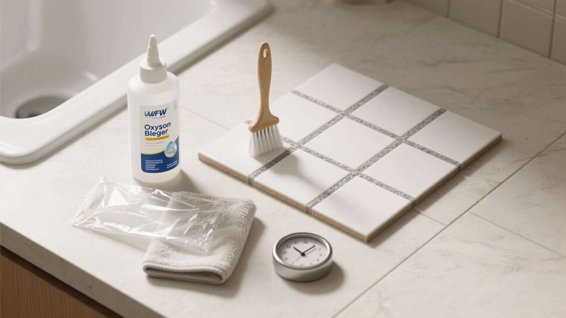 4) Oxygen bleach gel for grout mold and set-in stains