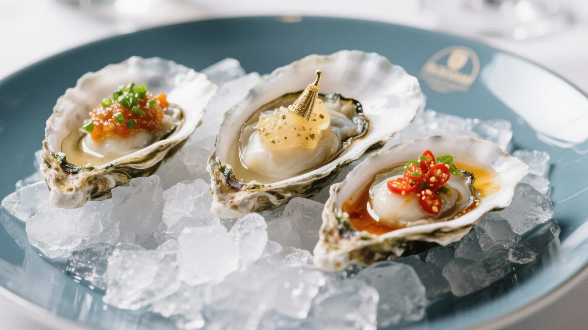 8. Oyster Trio with Champagne Mignonette