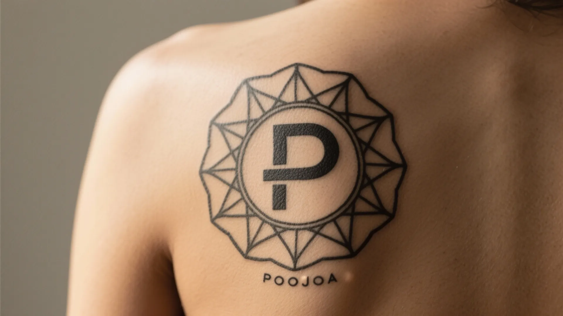 Geometric Monogram “P” with Mandala Frame