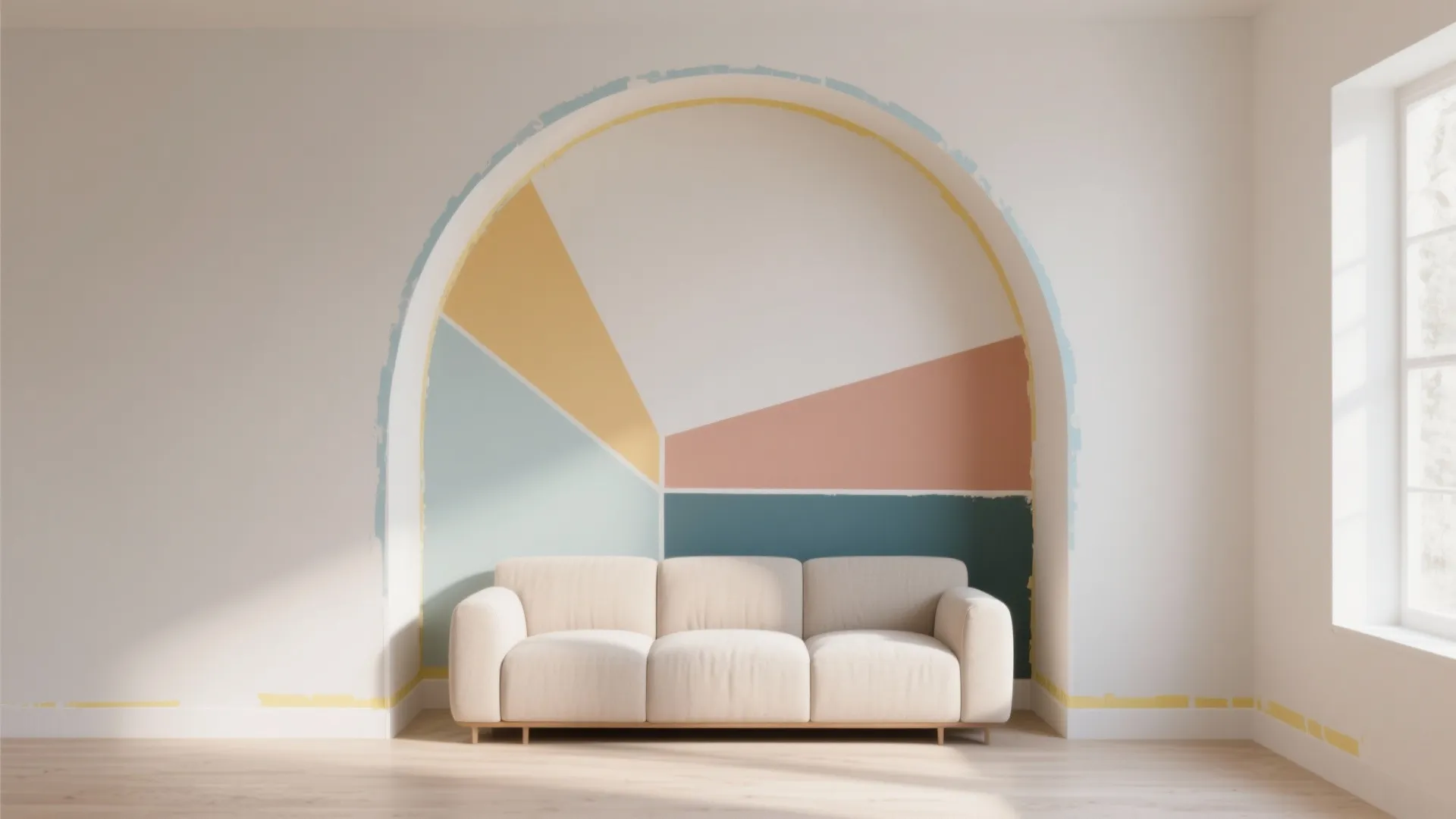 Bold Paint Blocks and Architectural Murals