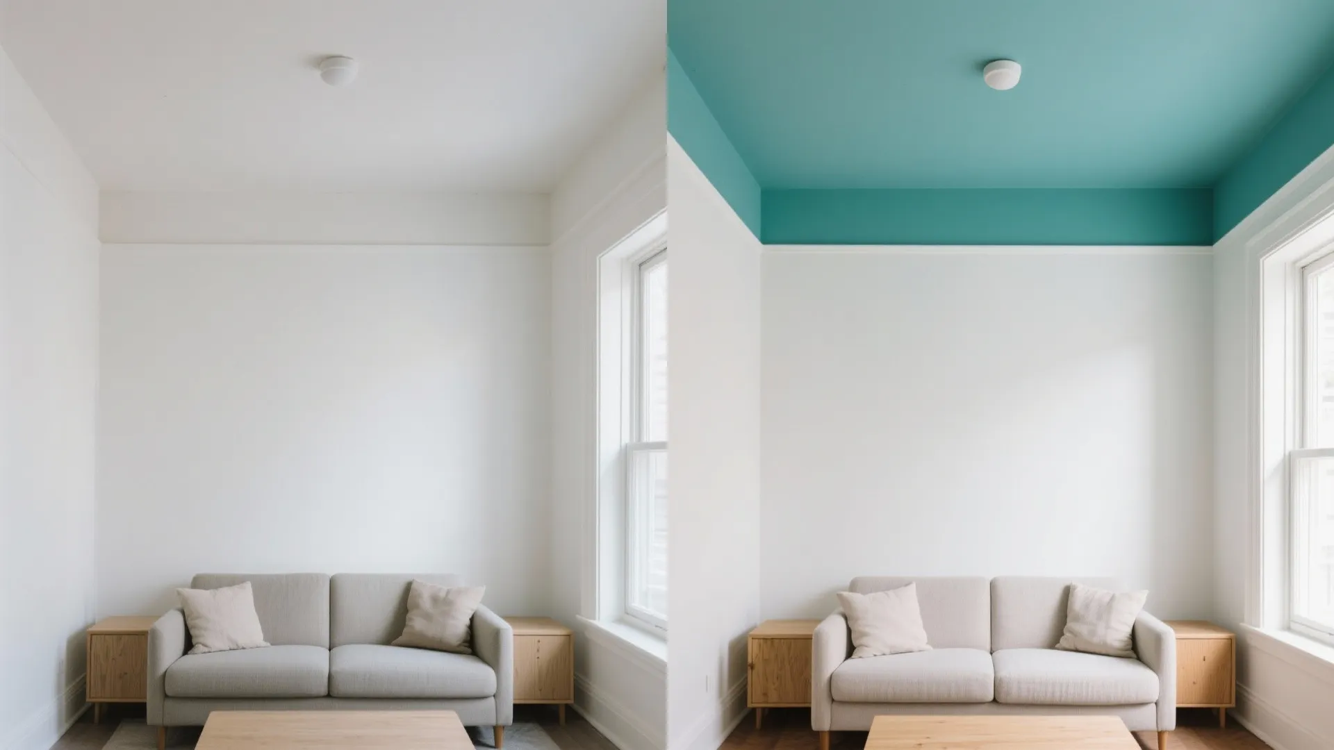 Bold Painted Ceiling (Color-Blocking for Height)