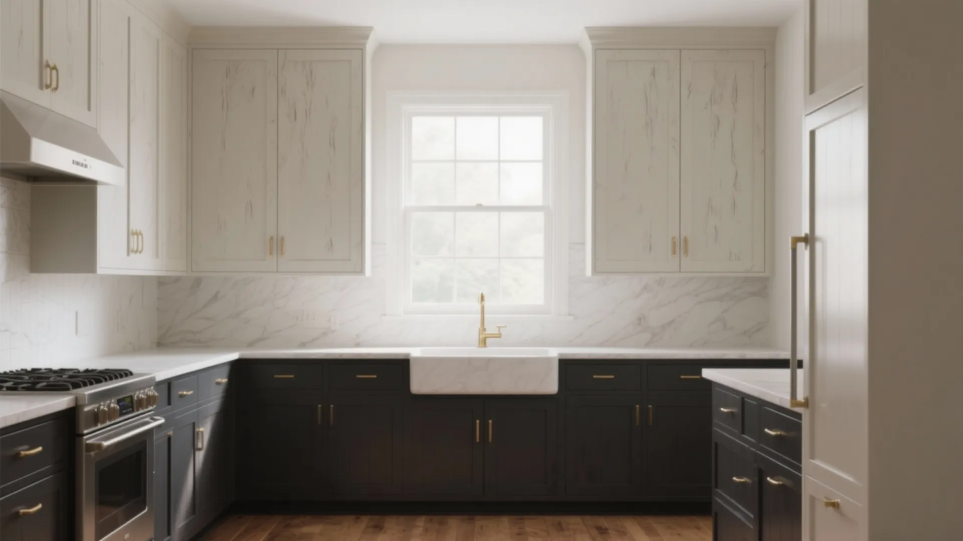 1. Paint the cabinets — but play with contrast