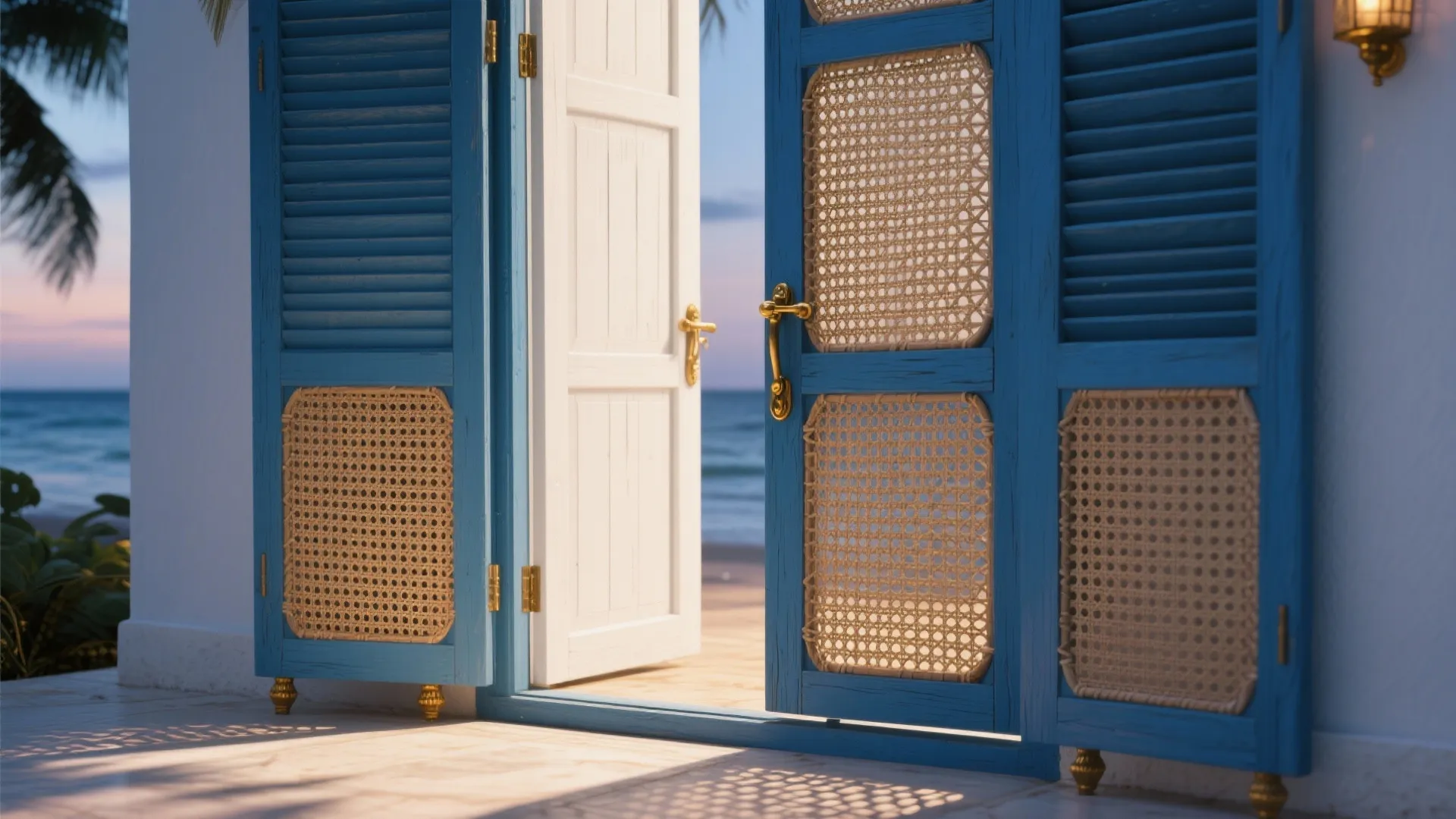 5. Painted Wood with Cane Weave