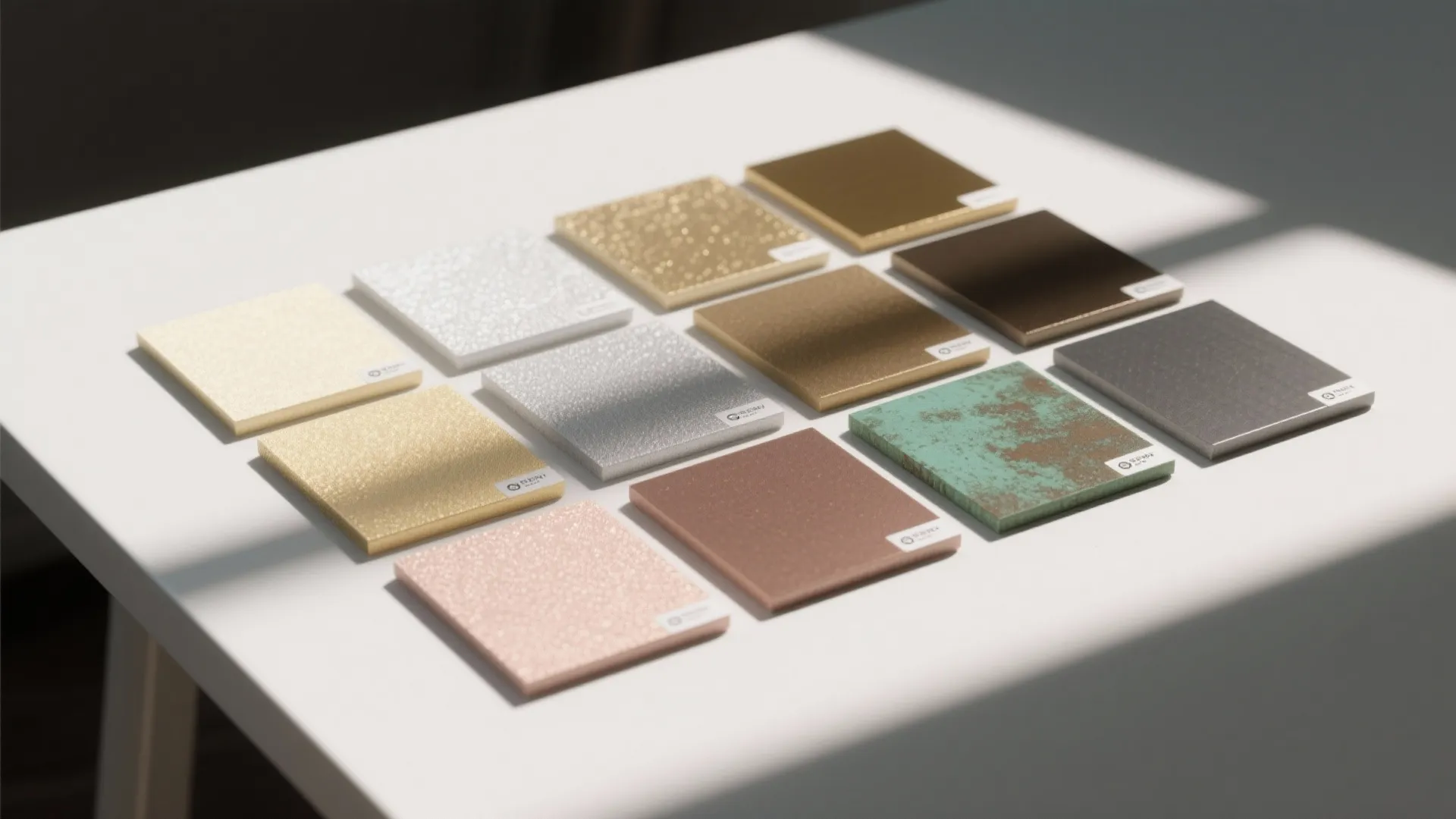 How I build a quick metallic wall paint colour chart