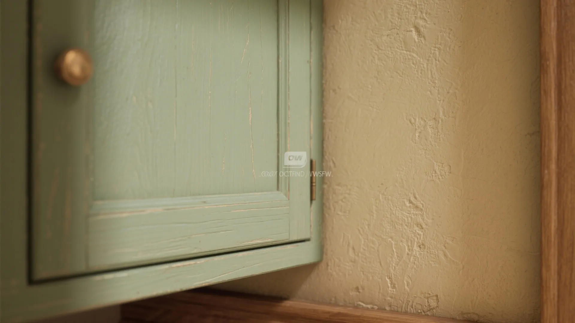 2. Paint contrast: muted cabinets and warm walls