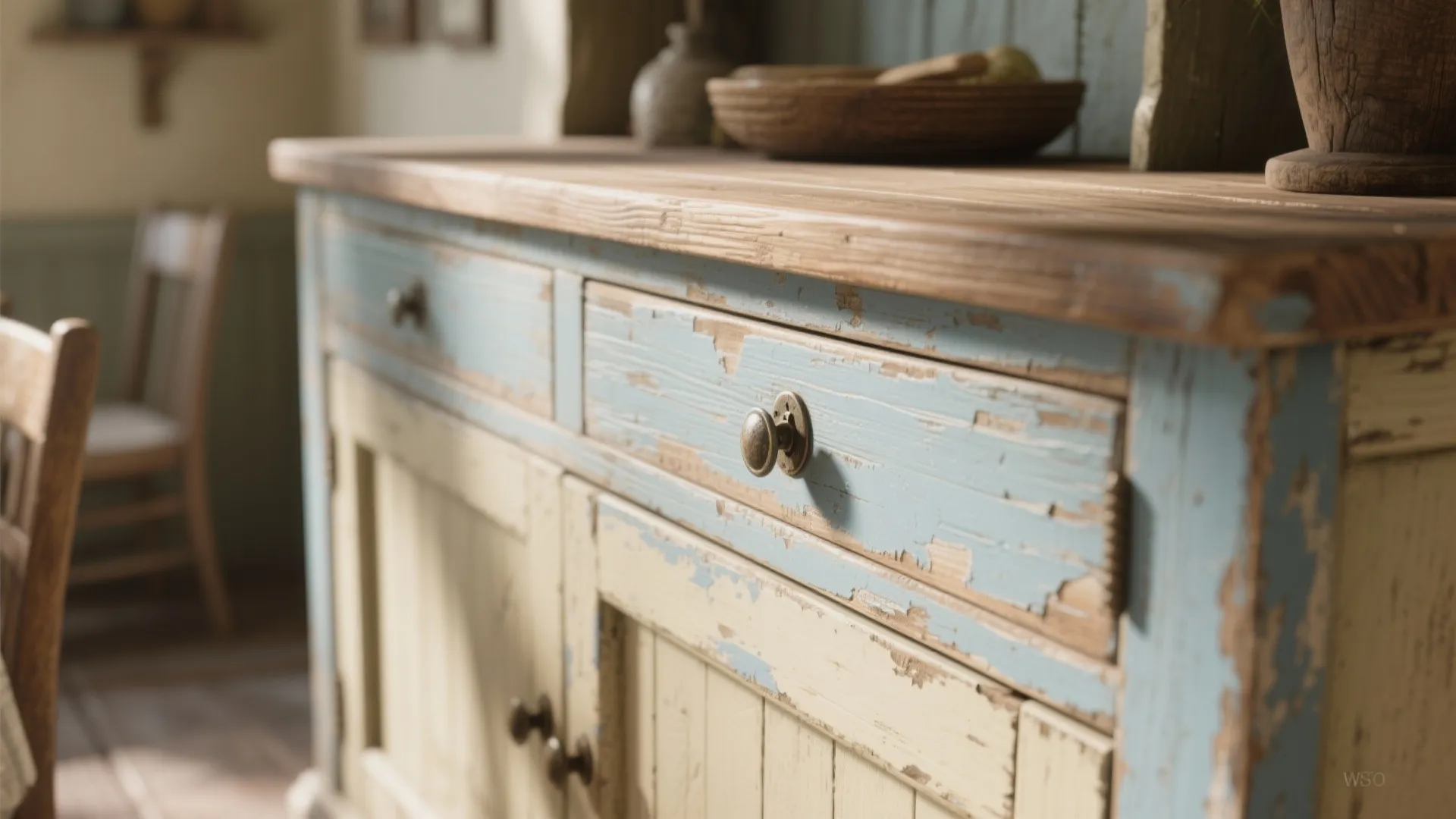 1. Paint, Distress, and Commit to a Color Story