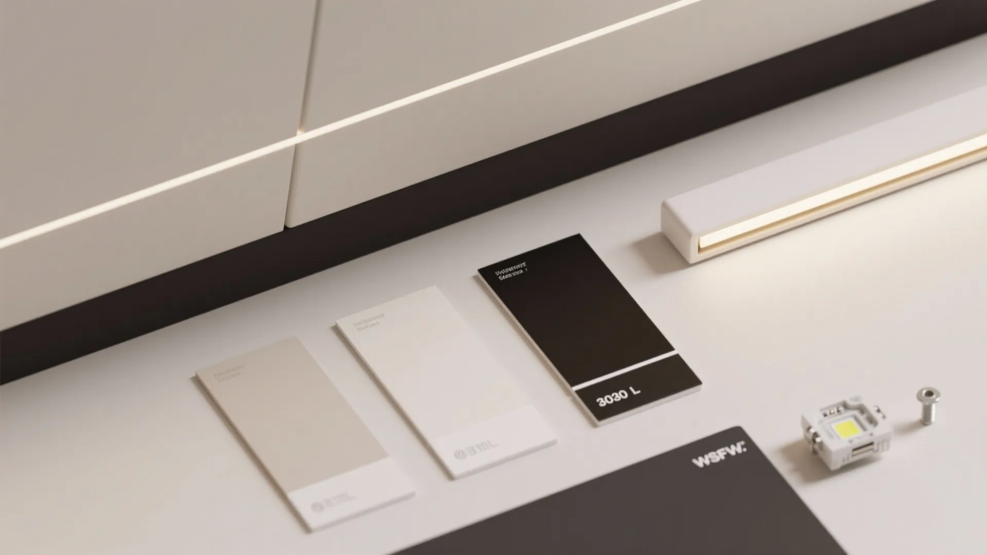 3) Painted ceiling zones and low-profile surface fixtures