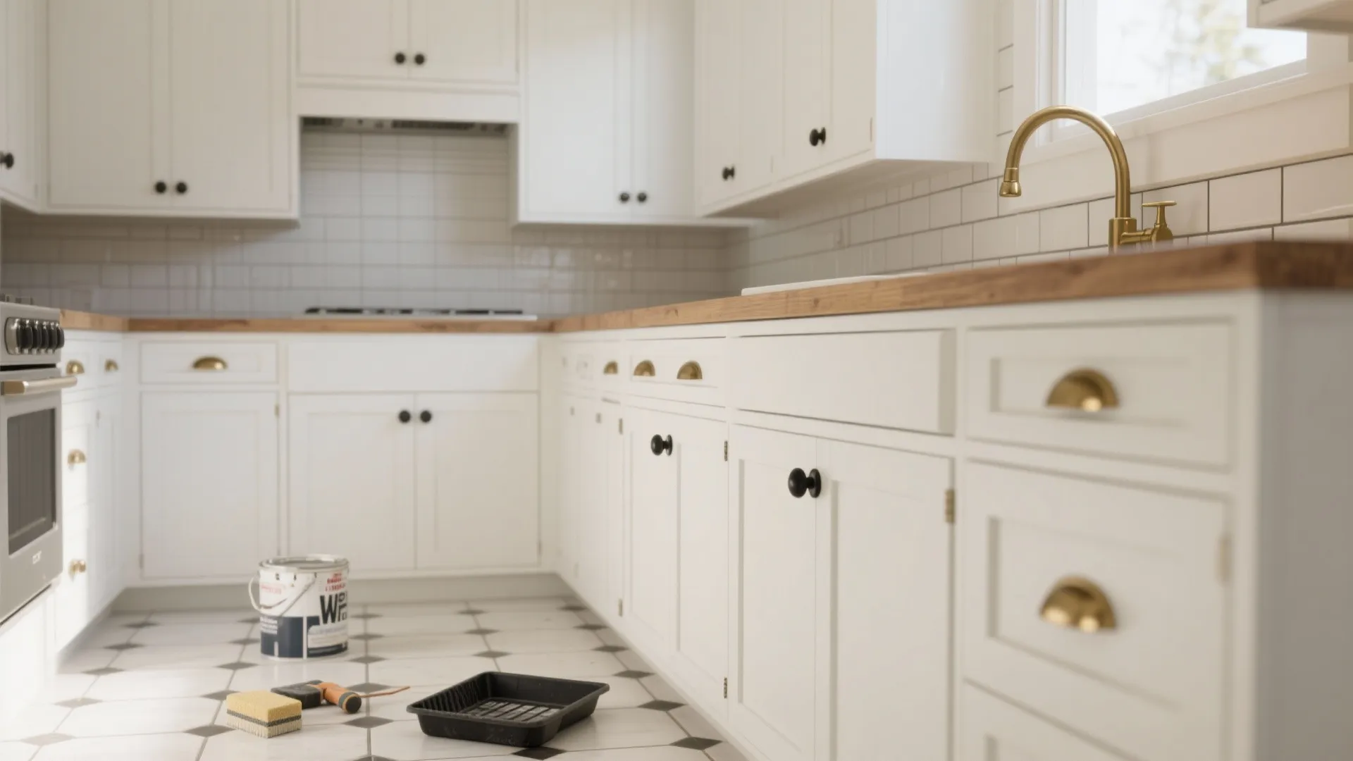 1. Paint, grout, and new hardware — the classic quick win