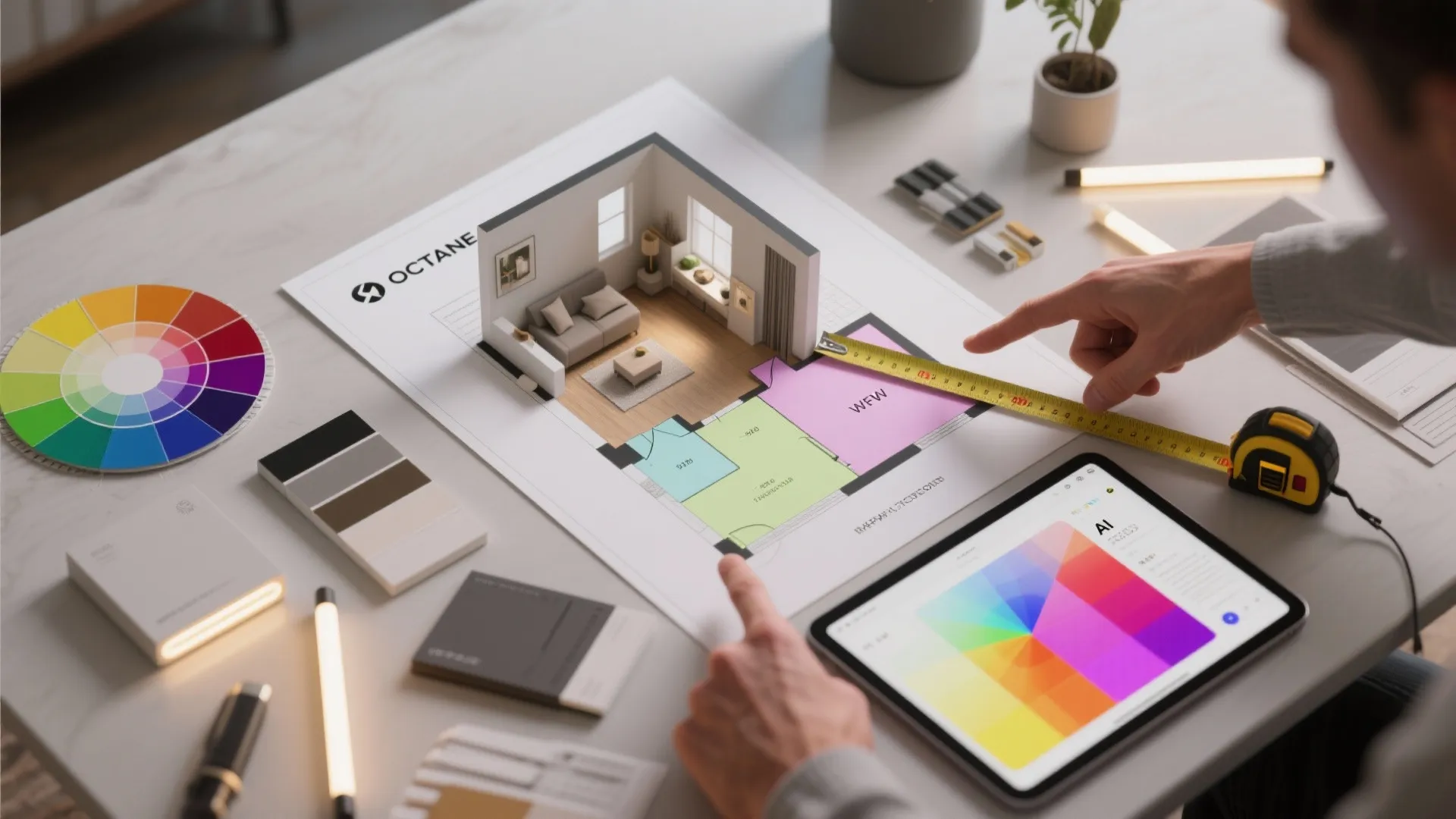 5. Combine paint with lighting and smart tech