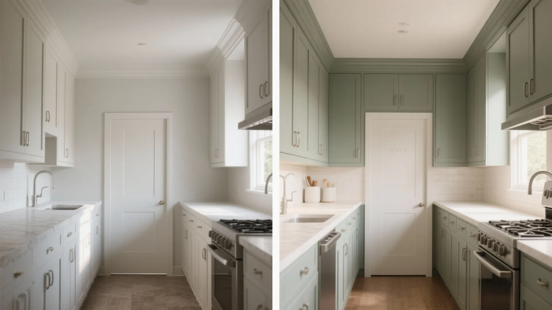 2. Paint the Crown the Same Color as Cabinets