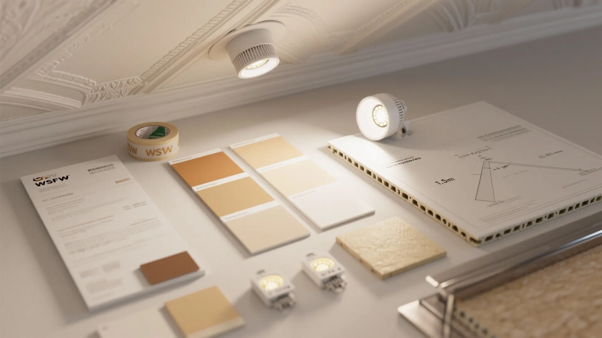 Paint-Only Faux Ceiling with Micro Downlights