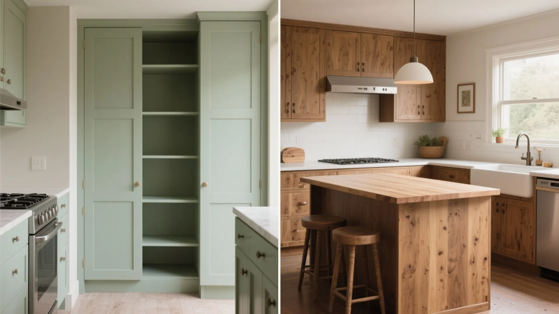 3. Paint + wood contrast for visual interest