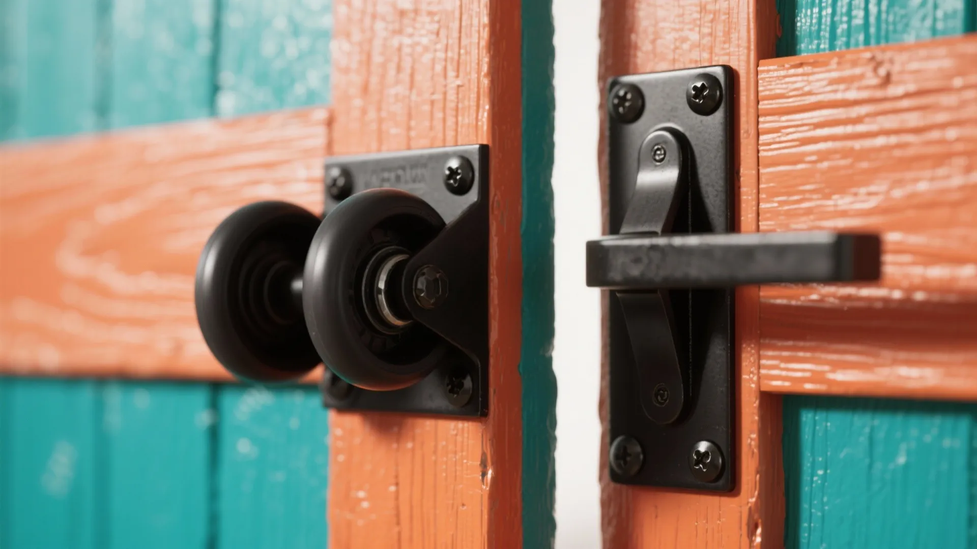 5. Painted Accent Door with Statement Hardware