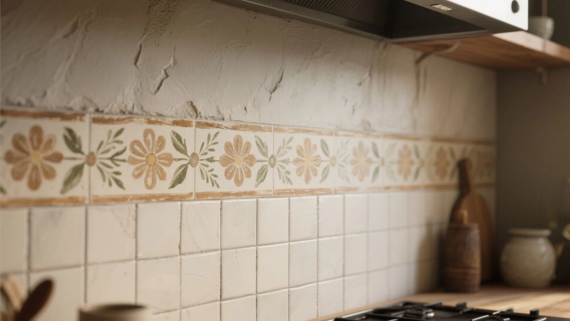 3. Hand-Painted Backsplash Motifs