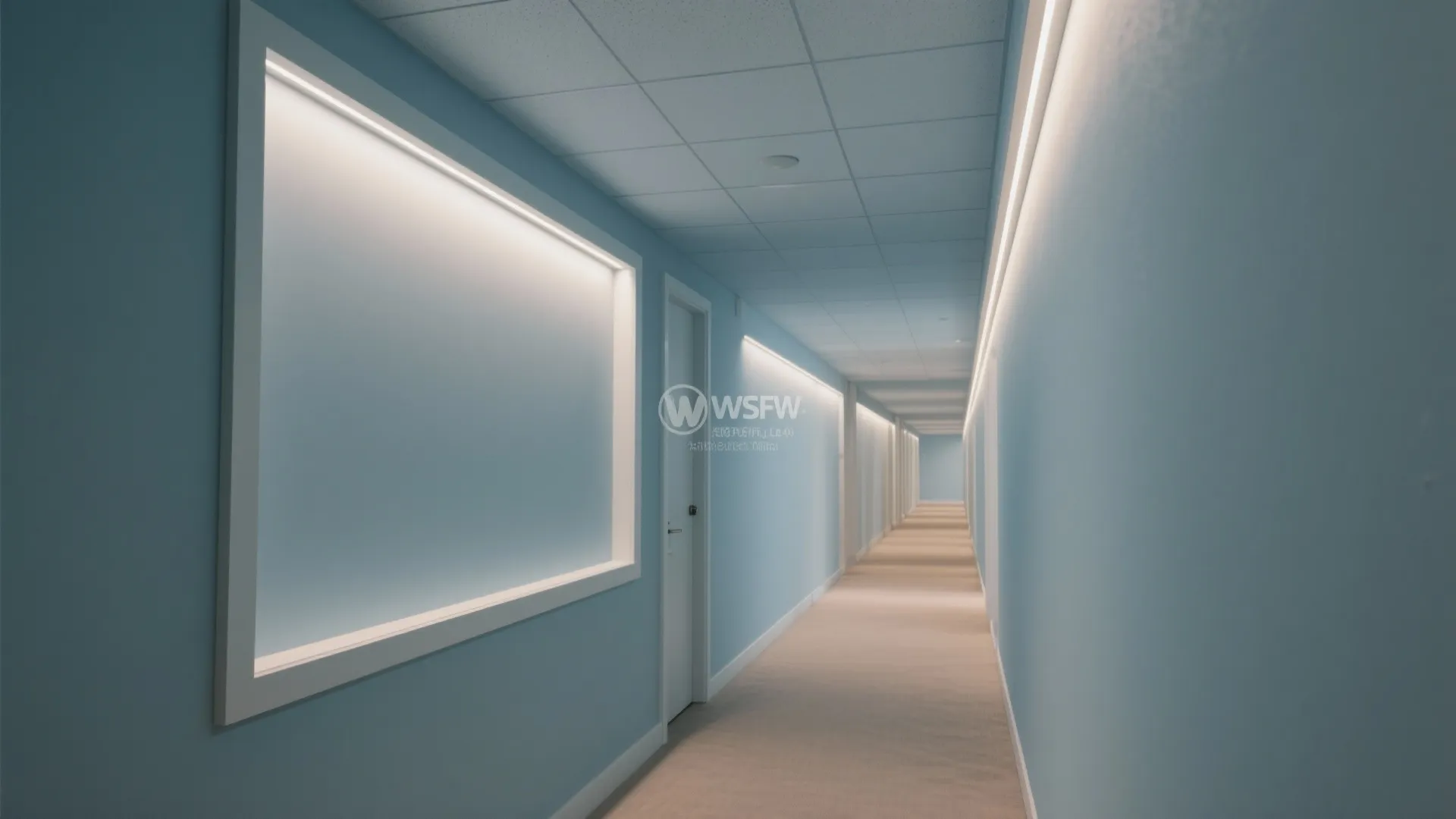 Painted Ceiling Block + Narrow Perimeter Wash