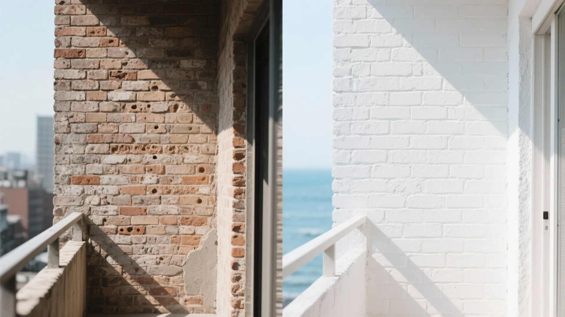 Painted Brick for a Soft, Coastal Feel