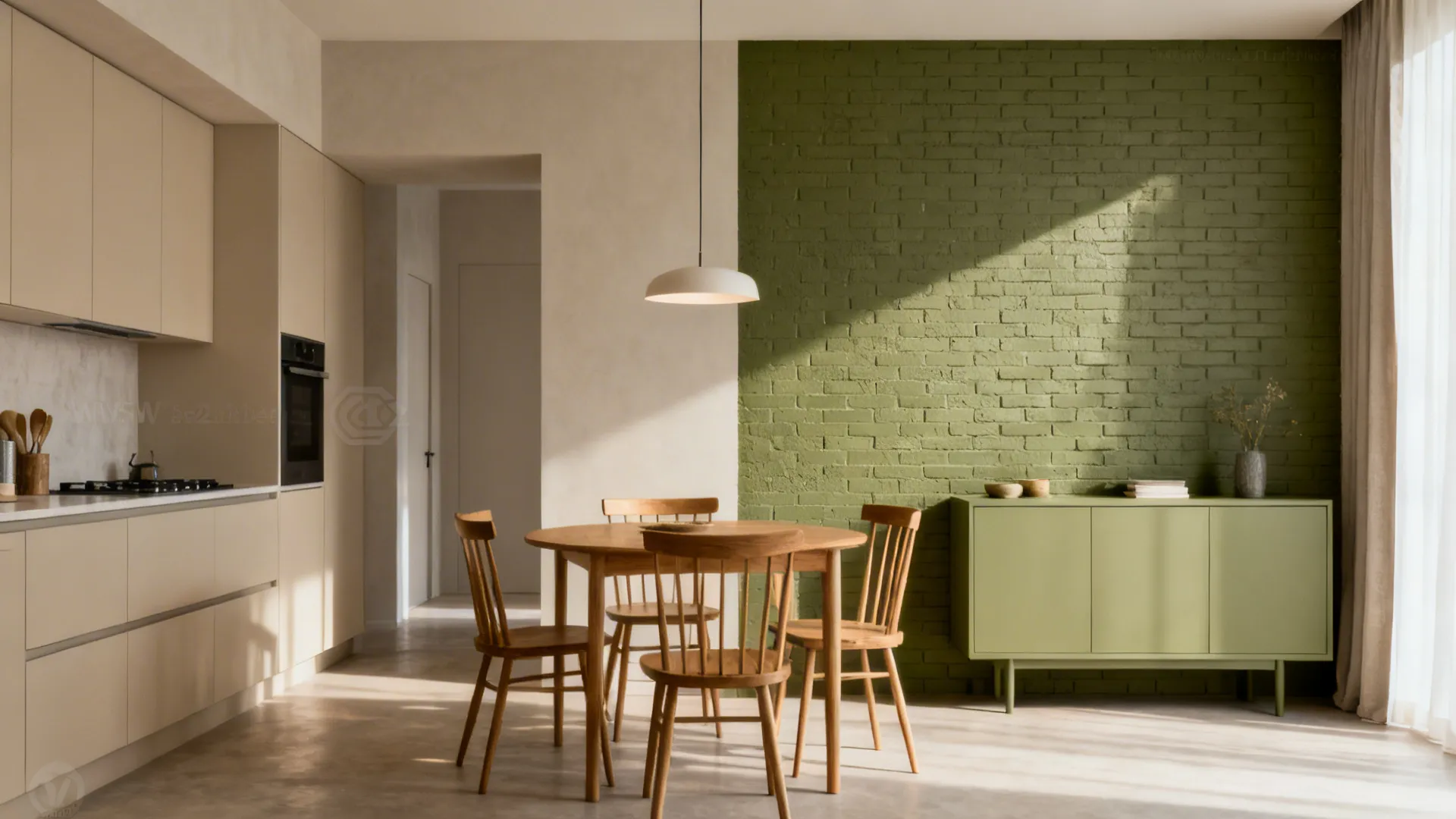 5) Painted Brick Veneer for Color-Blocking