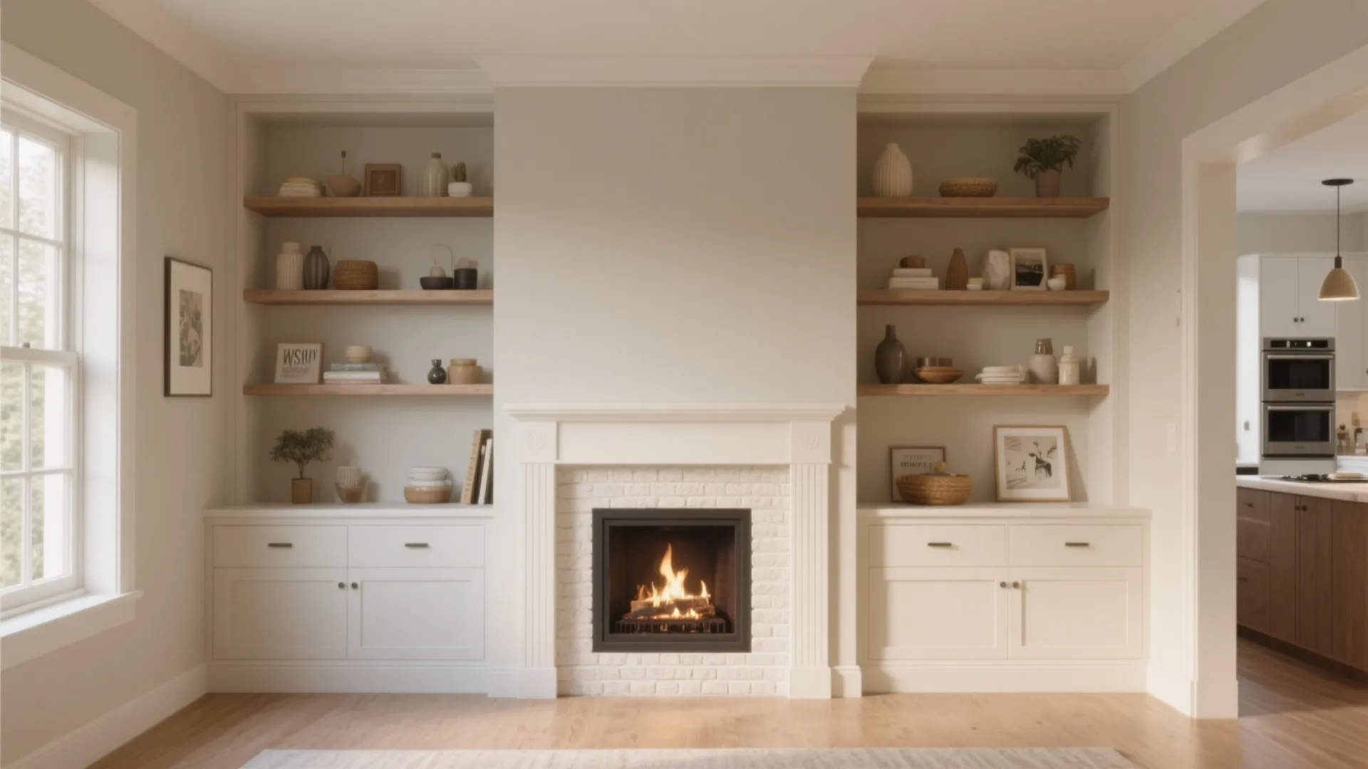5. Painted Built-Ins or Fireplace as a Focal Accent