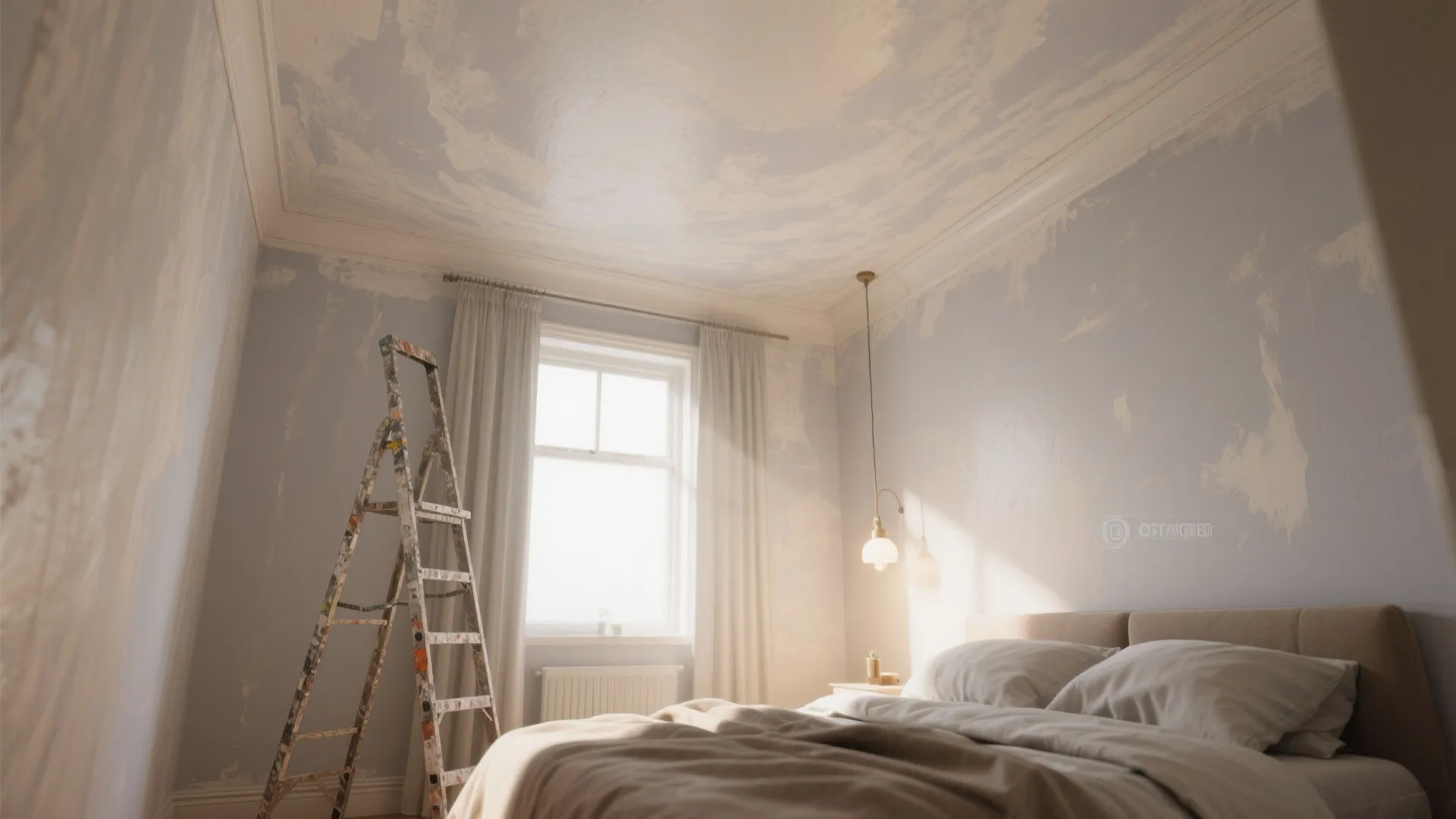 3. Paint the ceiling for a cocooned effect