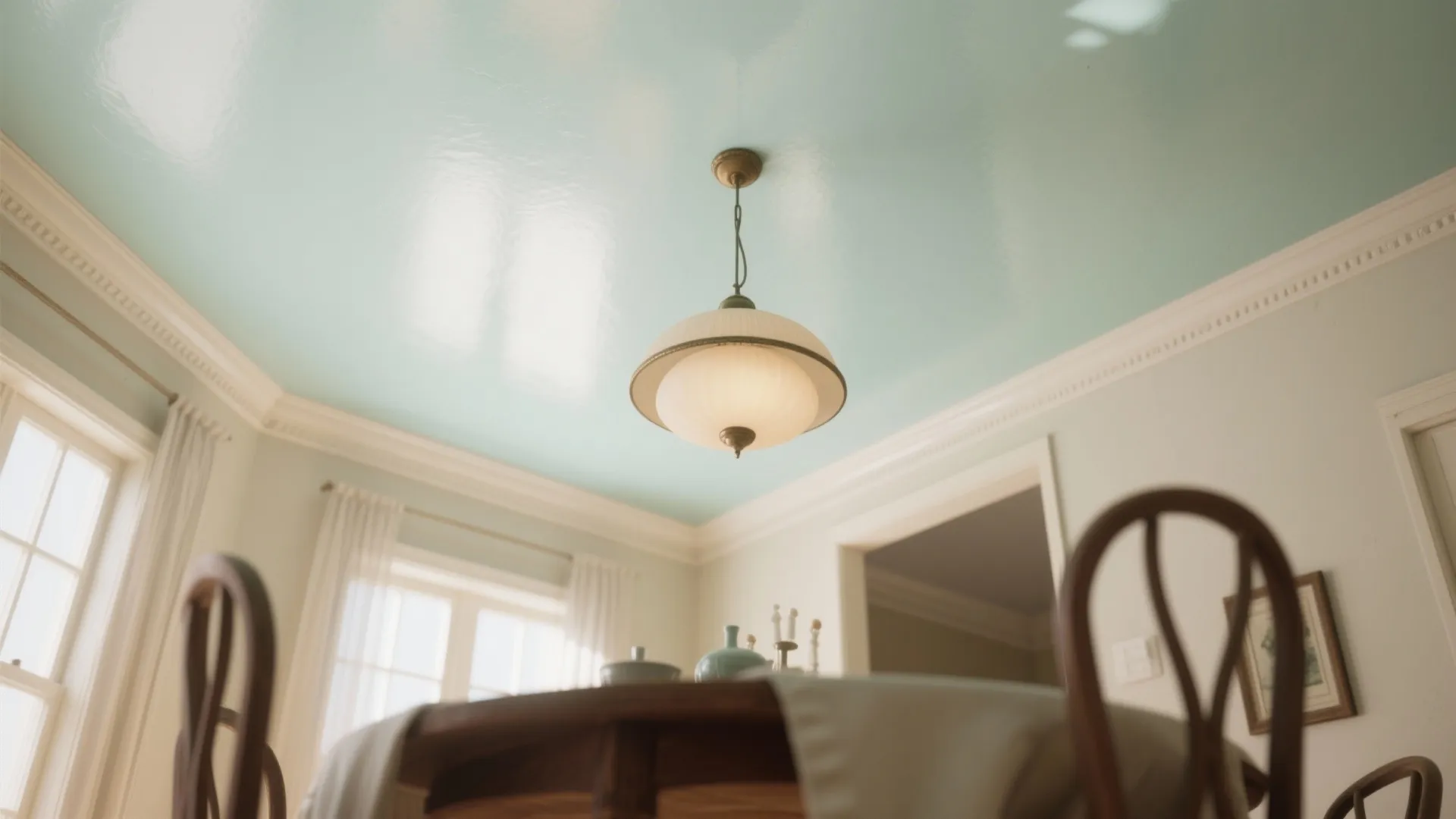 3. Paint the ceiling to add depth and light