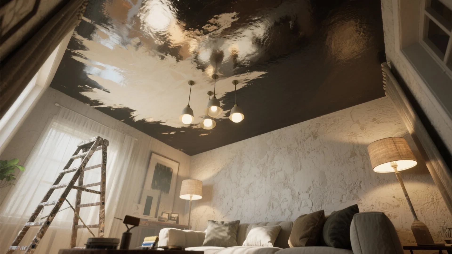 4. Paint the ceiling for drama or openness