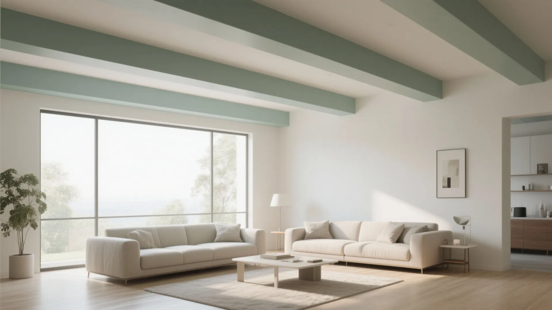 2. Painted Ceiling Beams