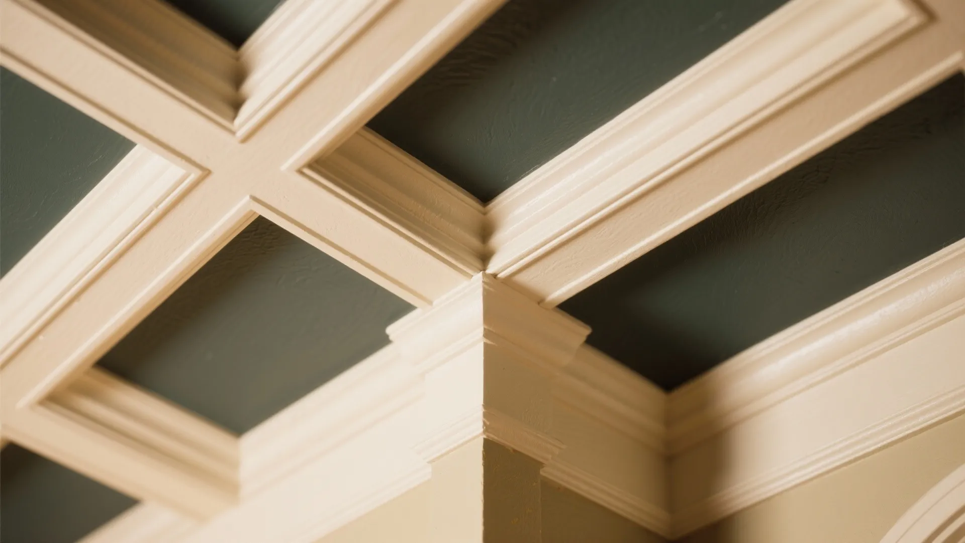1. Painted Coffered Ceiling