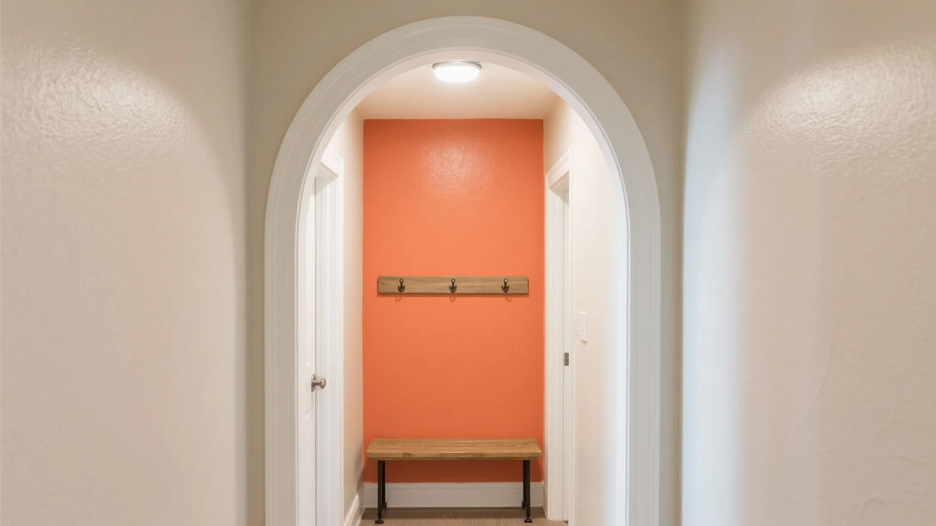 Painted Faux Arch and Contrast Zones