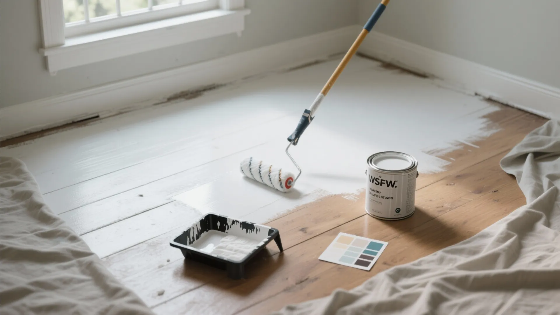 5. Painted white floors for budget-friendly refreshes