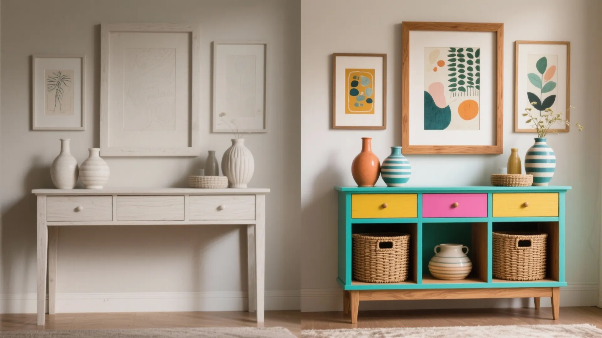 5. Painted Frame: Highlight Vases and Art